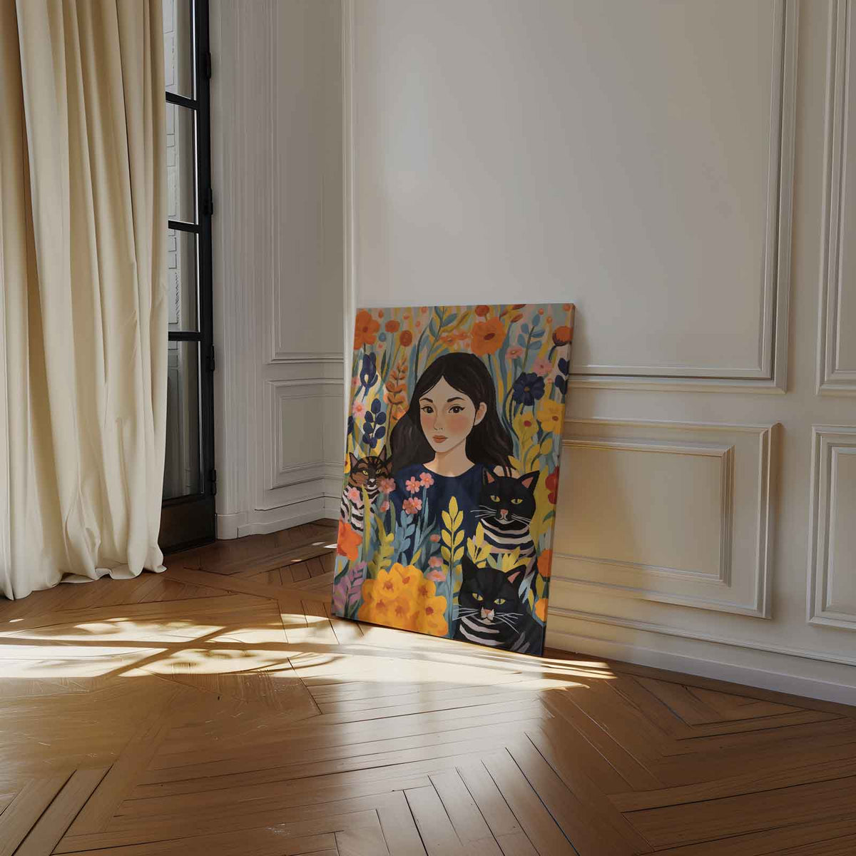 Vrolijke Tuinmomenten – staand kunstwerk voor modern interieur
