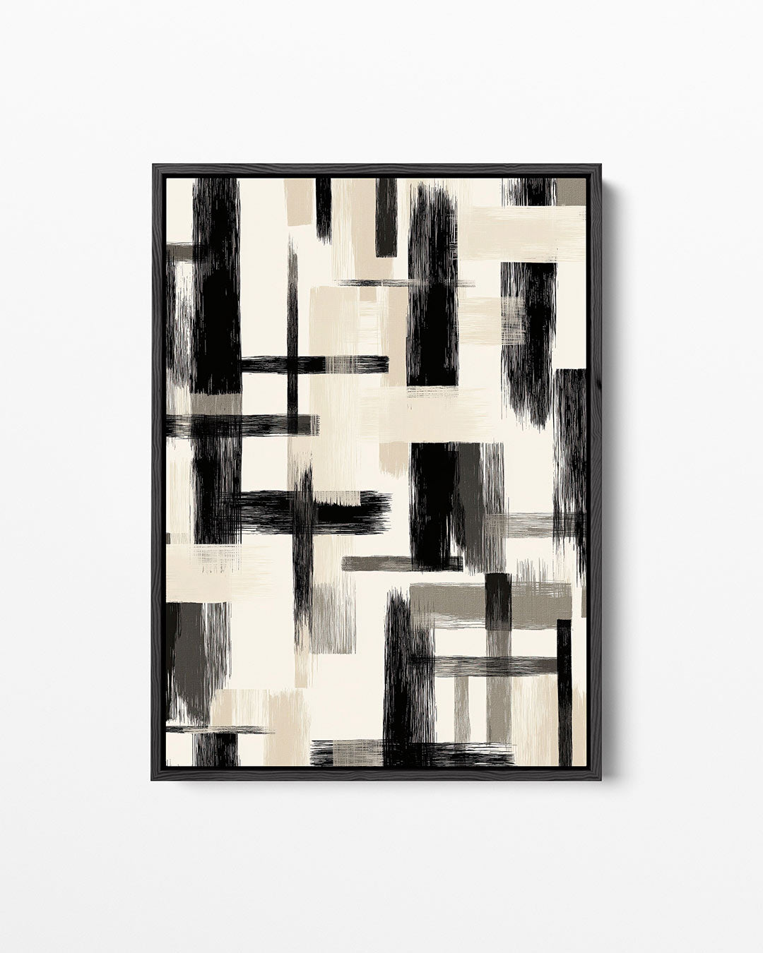 Dynamische lijnen compositie – staand wanddecoratie kunstwerk