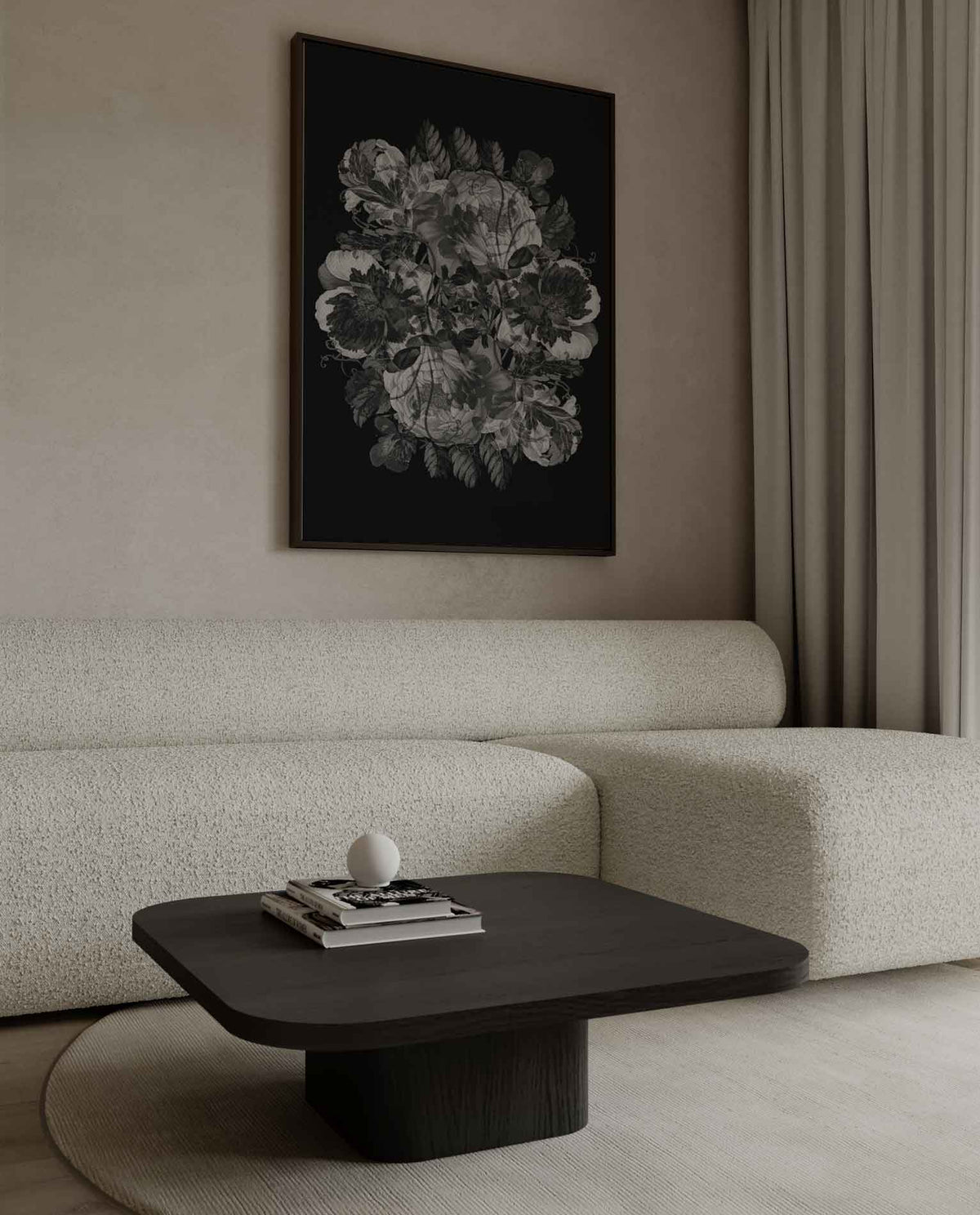 Mystieke Bloemenweelde – canvas wanddecoratie in portret formaat