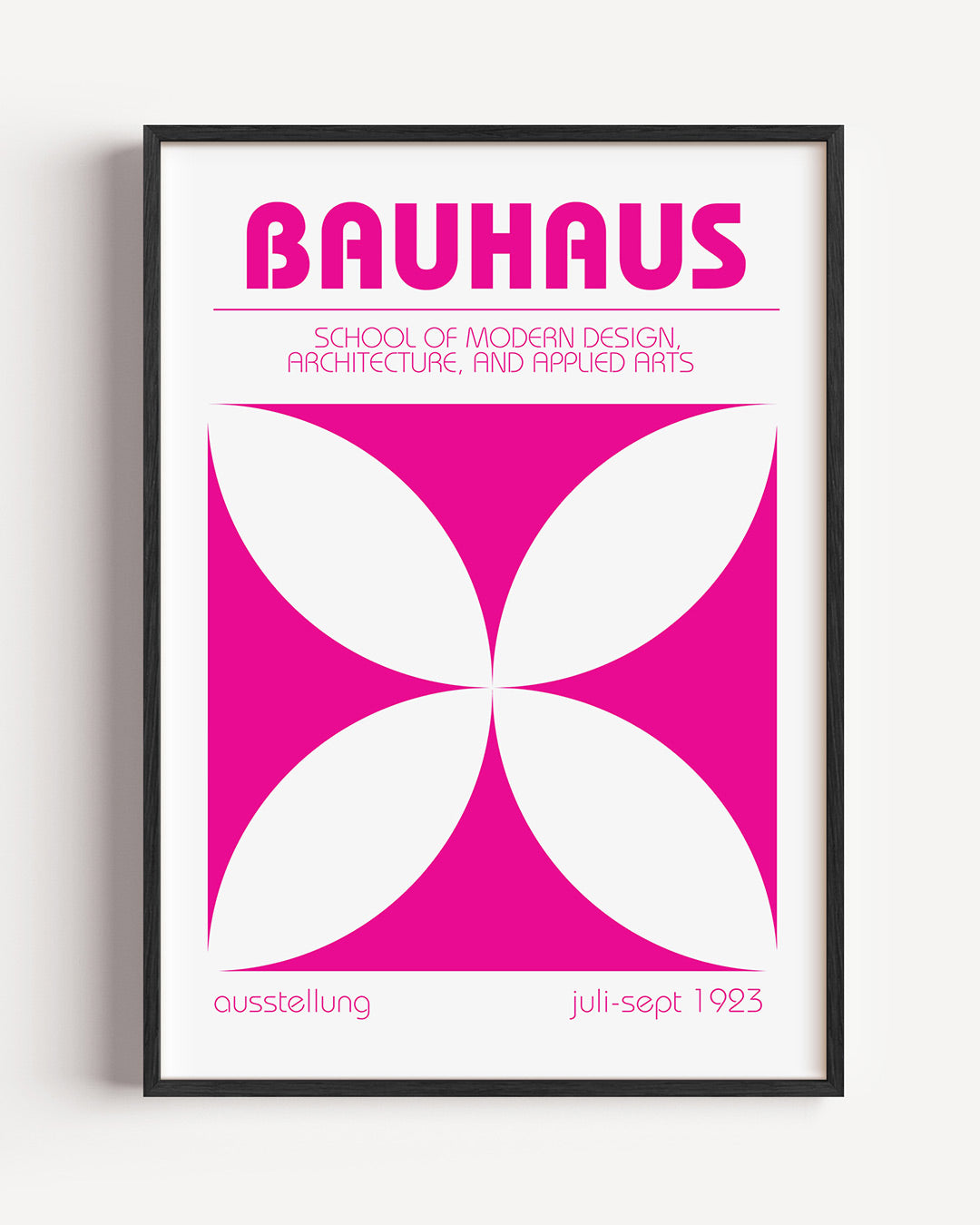 Vormen en kleurvlakken – staande Bauhaus poster als wanddecoratie