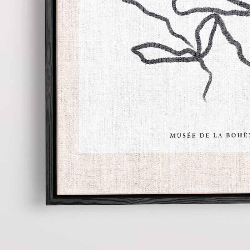 Organische Lijnen Bloem – plexiglas kunstwerk als wanddecoratie