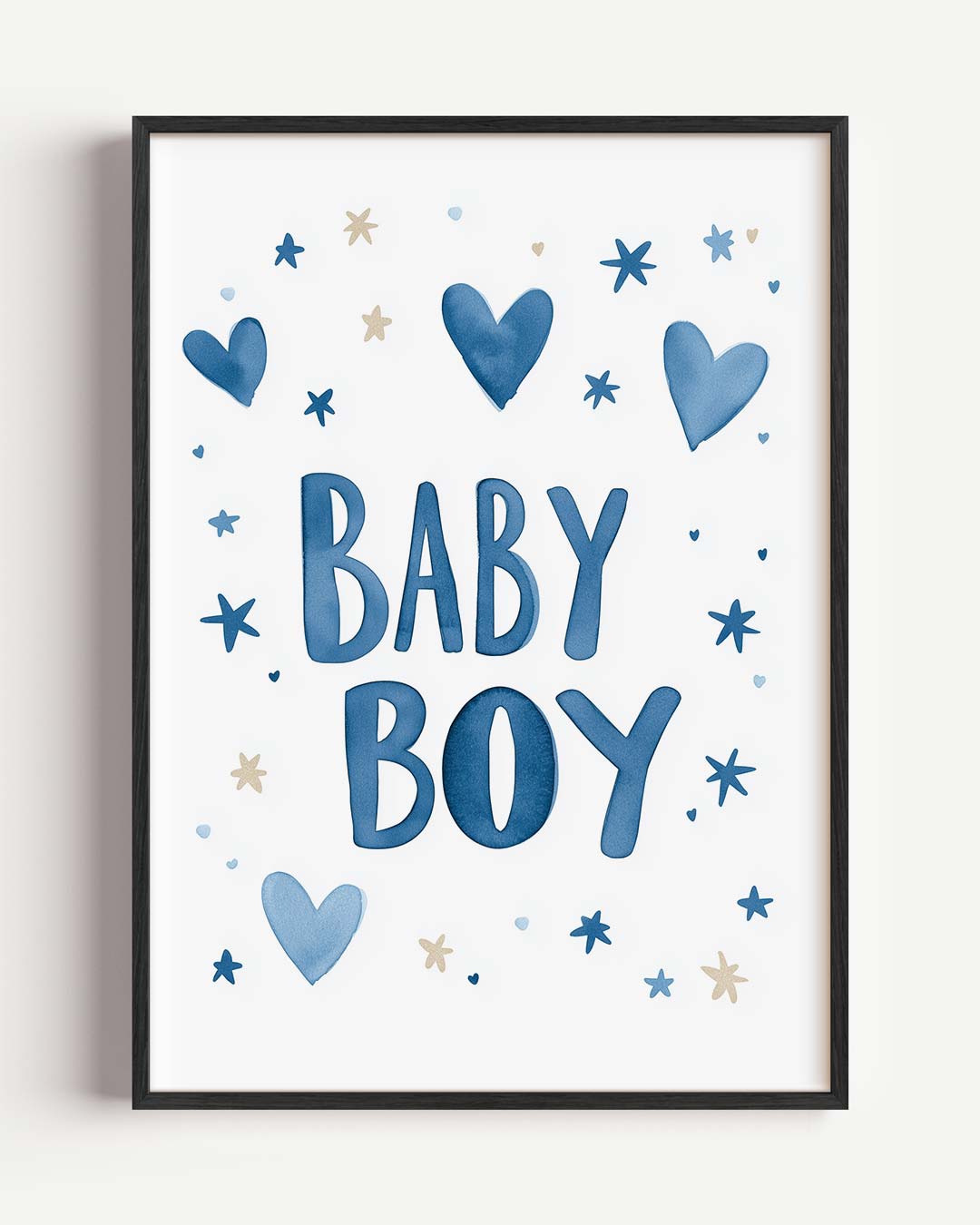 Welkom Baby Jongen – kids portret poster als wanddecoratie