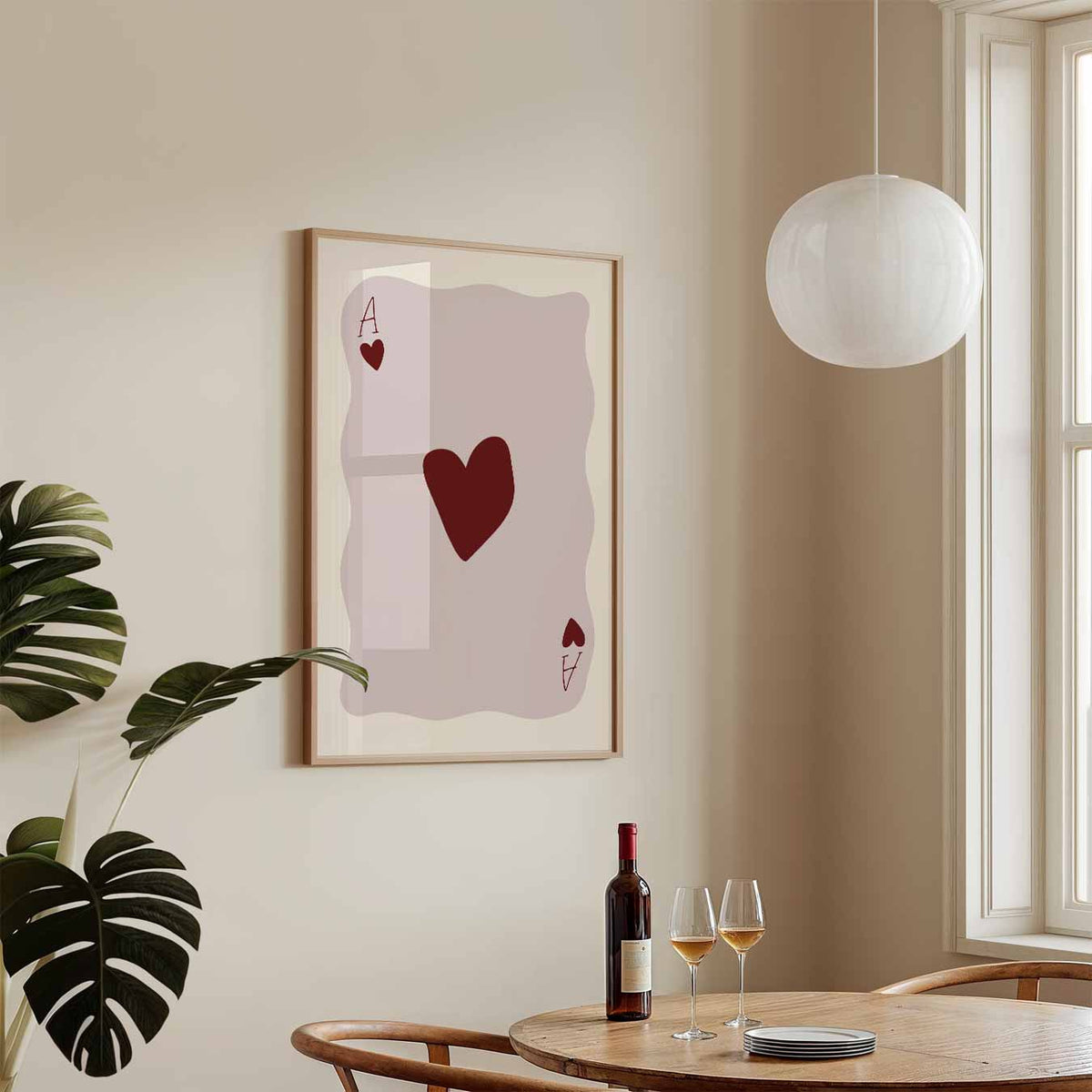 Stijlvolle Schoppen Aas – staande Popart wanddecoratie van WallArtistic