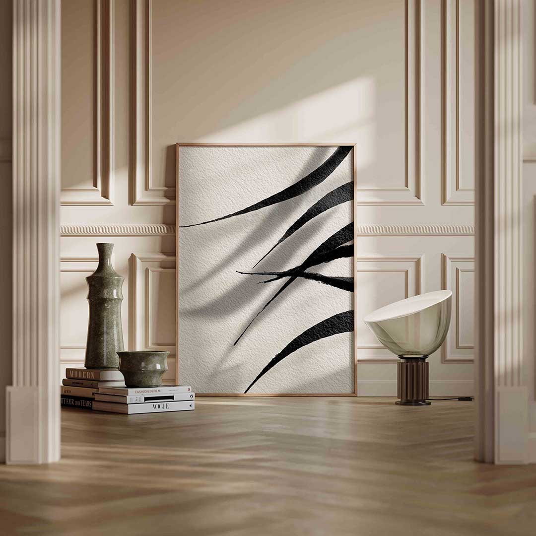 Abstracte lijnen – staande abstracte wanddecoratie van WallArtistic