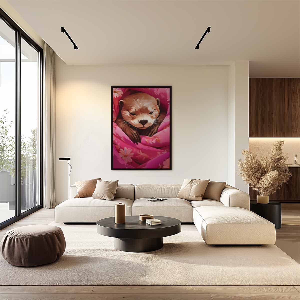 Dromerige Otter – staand kunstwerk voor modern interieur