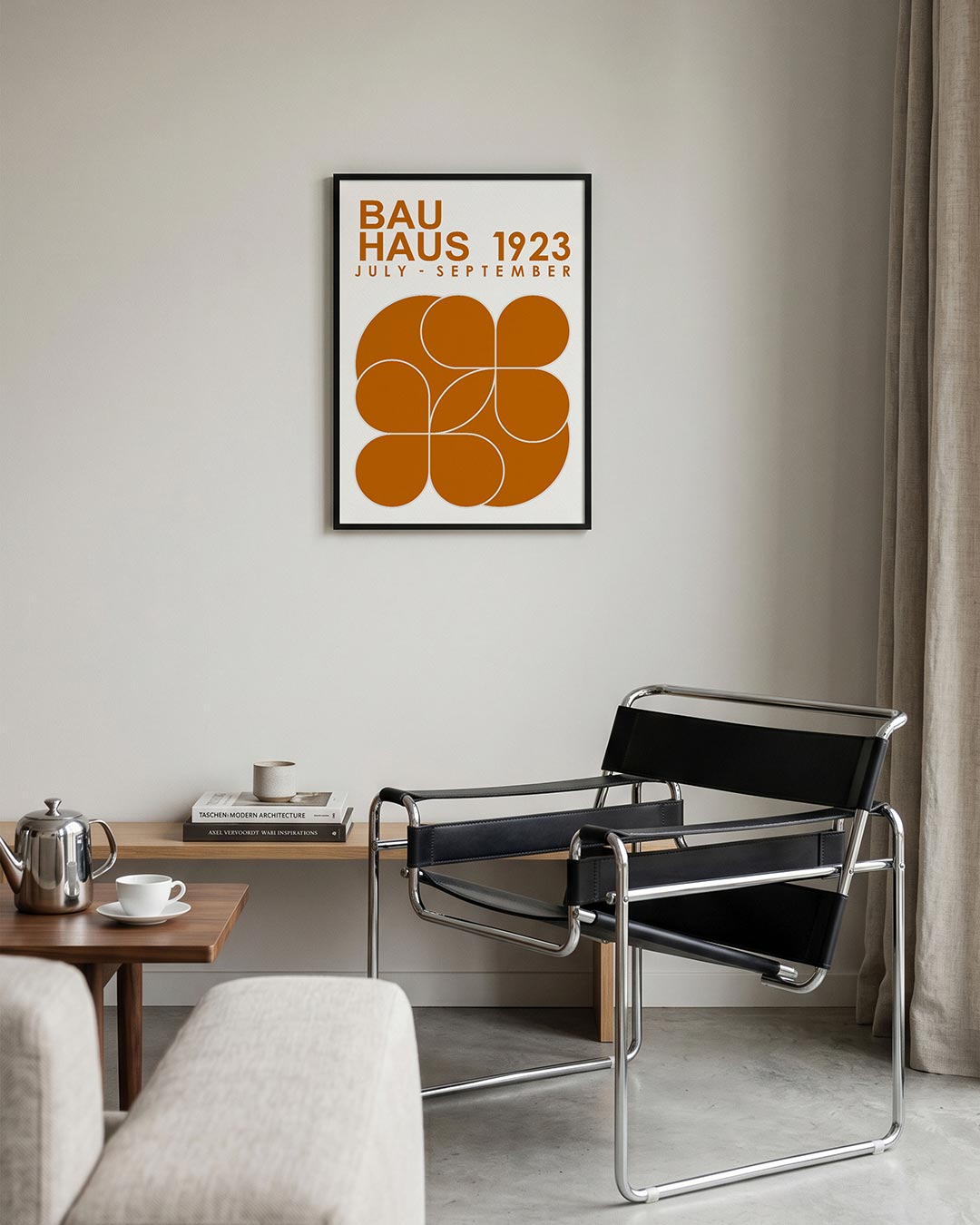 – geometrische Bauhaus poster in staand formaat