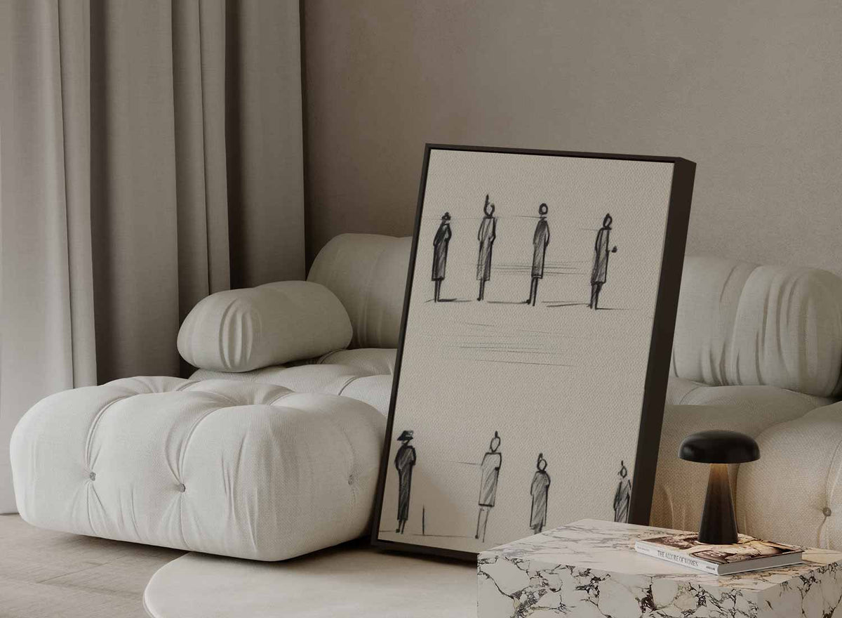 Stilte in Beweging – modern portret kunstwerk van WallArtistic