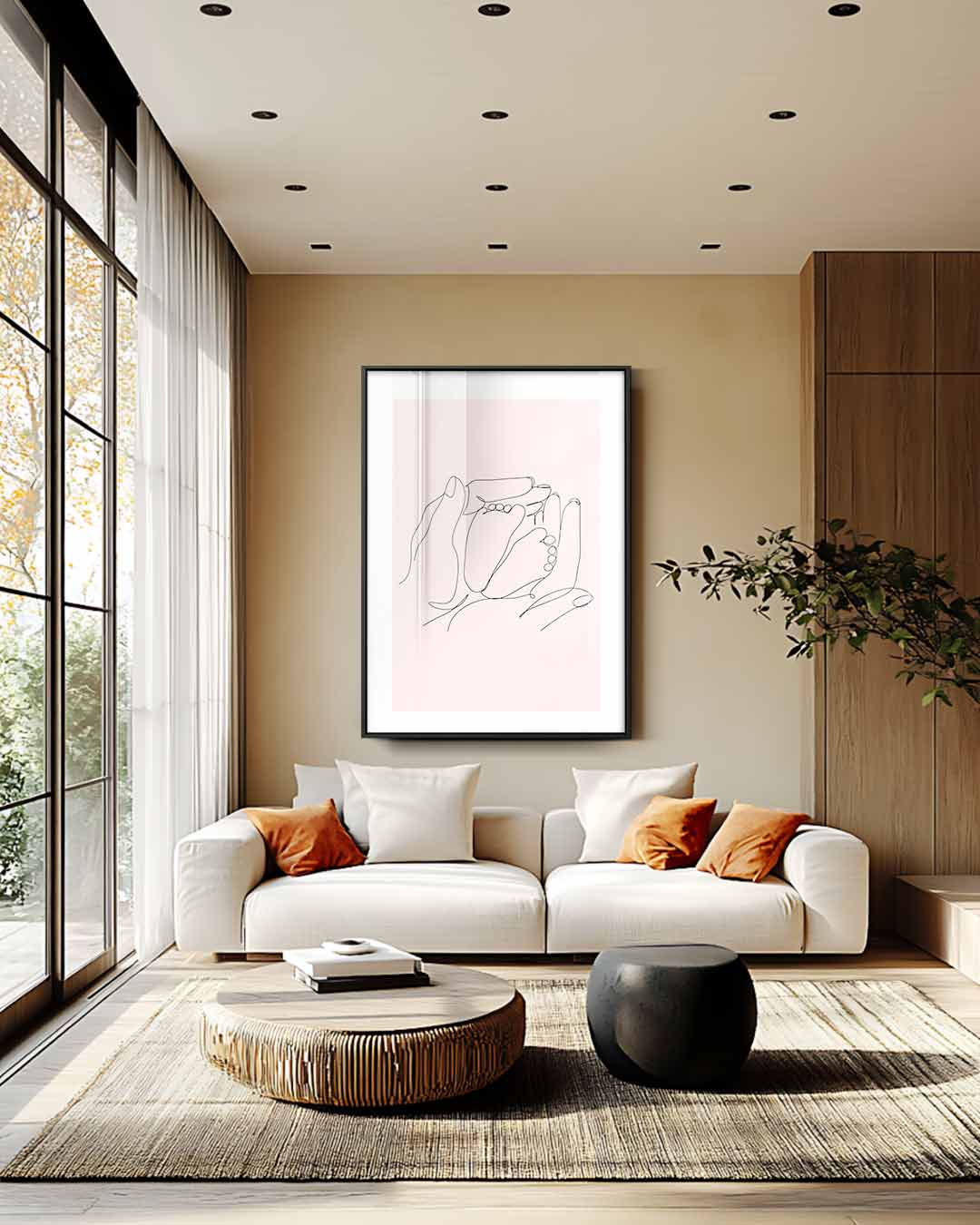 Liefdevolle Omhelzing – canvas wanddecoratie in portret formaat