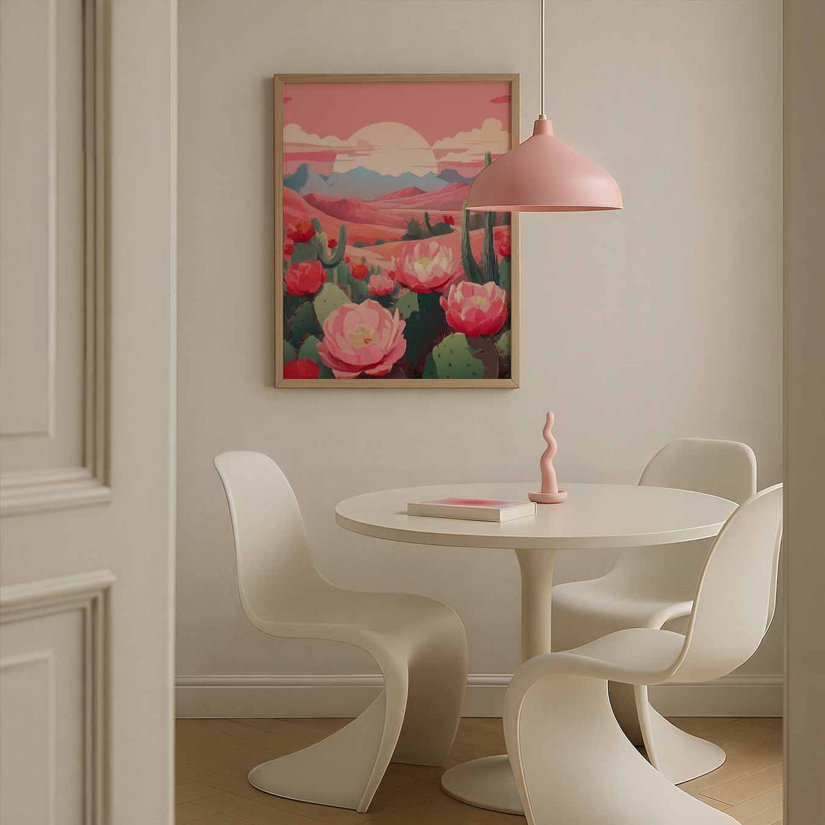 Cactus Bloemenlandschap – staande paas wanddecoratie van WallArtistic