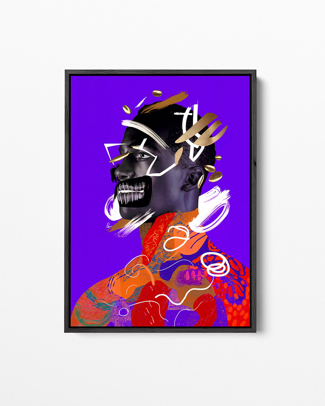 Gezichtscompositie – staand wanddecoratie kunstwerk