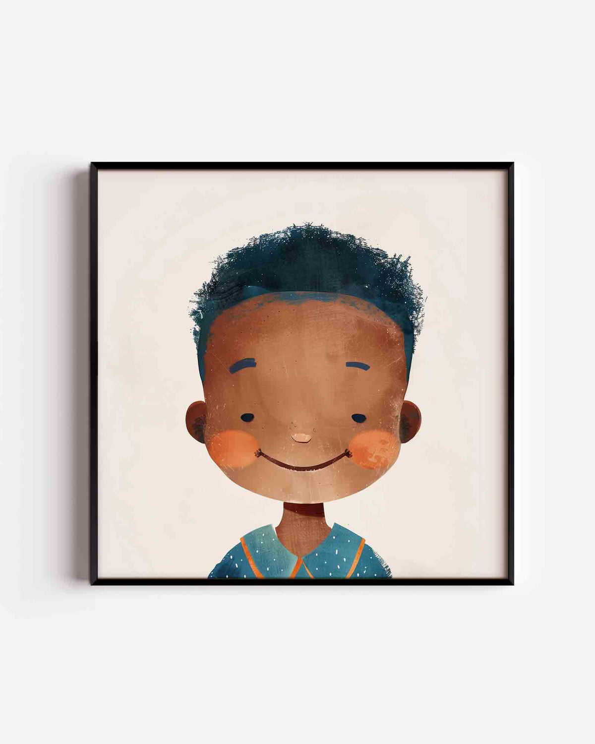 Lachend kind – vierkante kinderposter als wanddecoratie