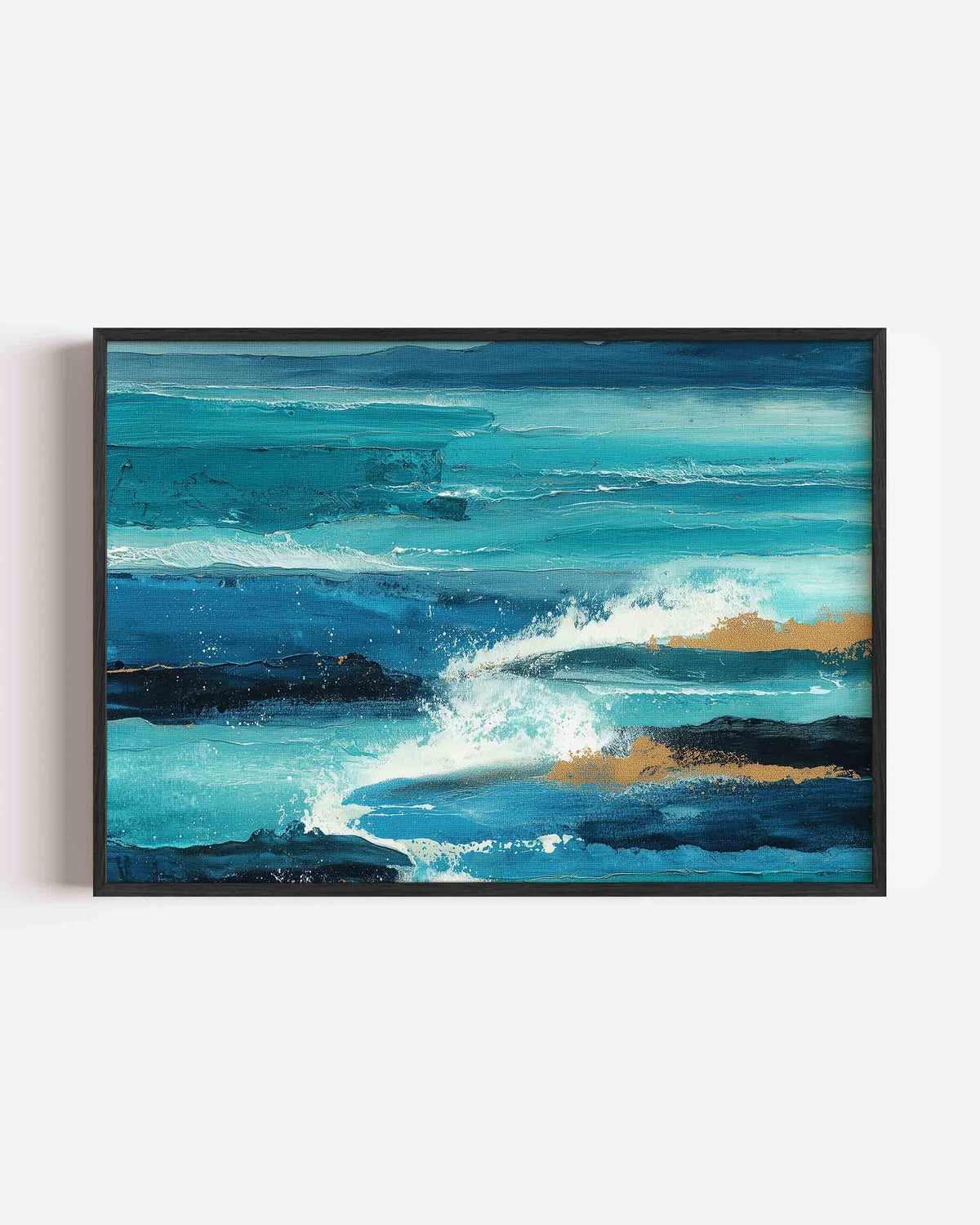 Golven en schuim – abstracte landscape poster als wanddecoratie