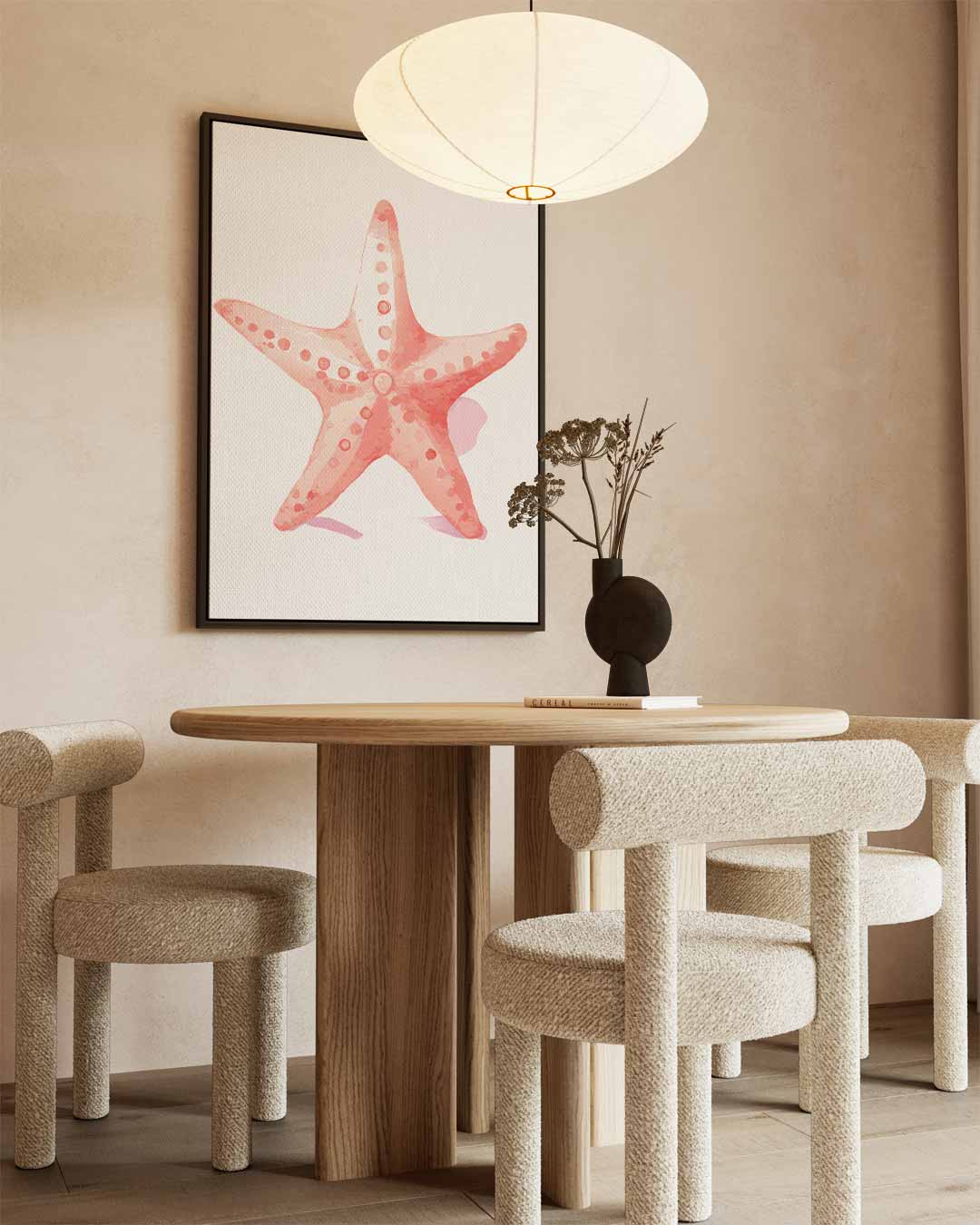 Zachte Zeester Illustratie – staand kunstwerk voor modern interieur