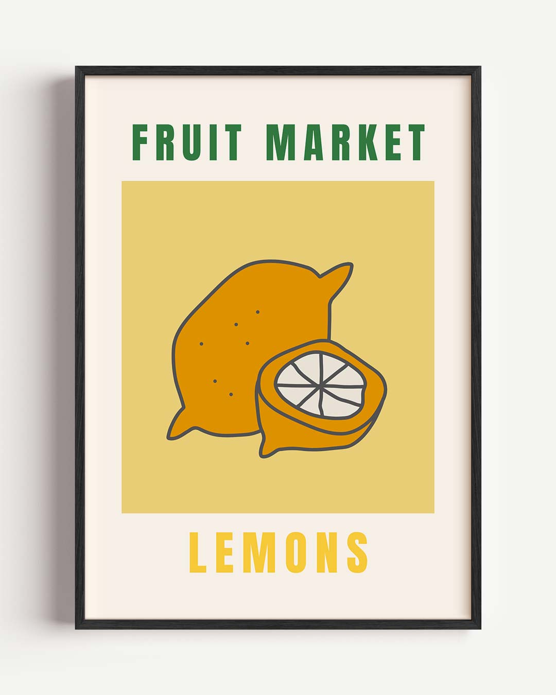 Zomerse Citroenmarkt – keuken portret poster als wanddecoratie