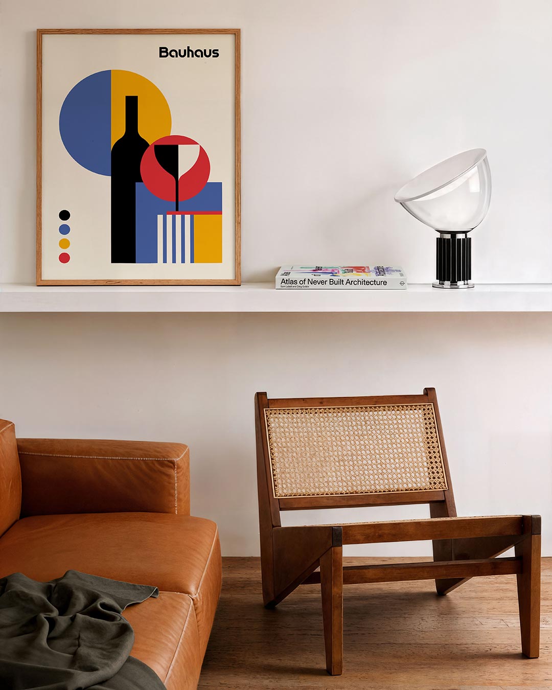 Vormen en vlakkenspel – staande Bauhaus poster voor aan de muur