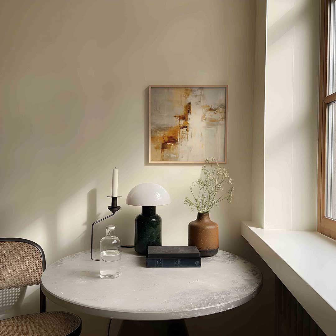 Abstracte beige en bruine – textuur poster in vierkant formaat