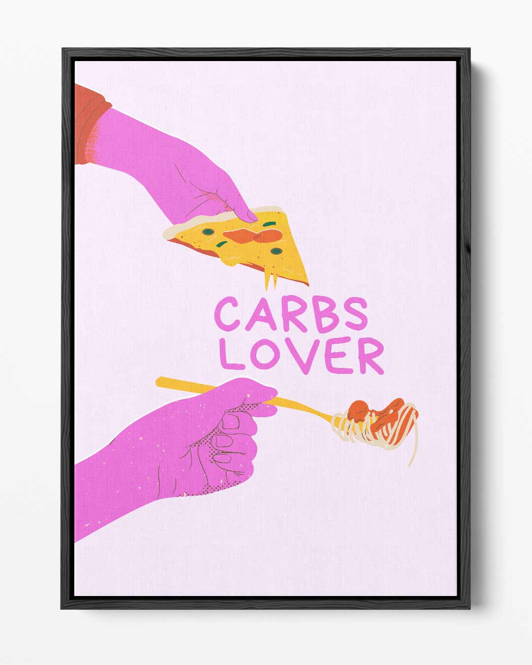 Carbs lover – portret kunstwerk als wanddecoratie