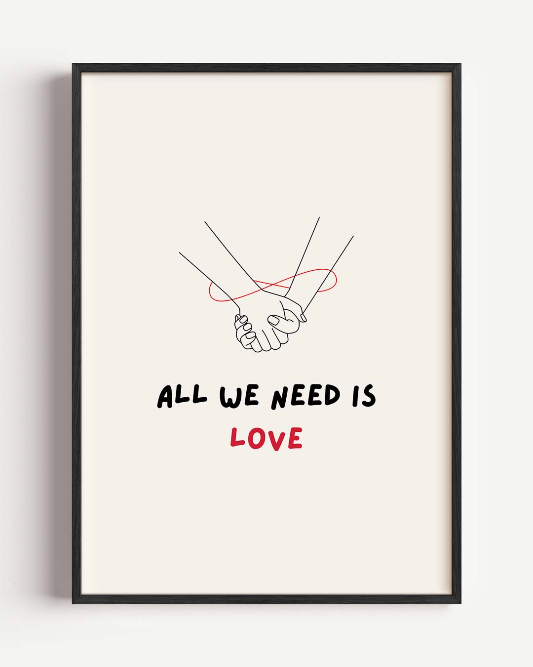 All We Need is Love – zomer portret poster als wanddecoratie