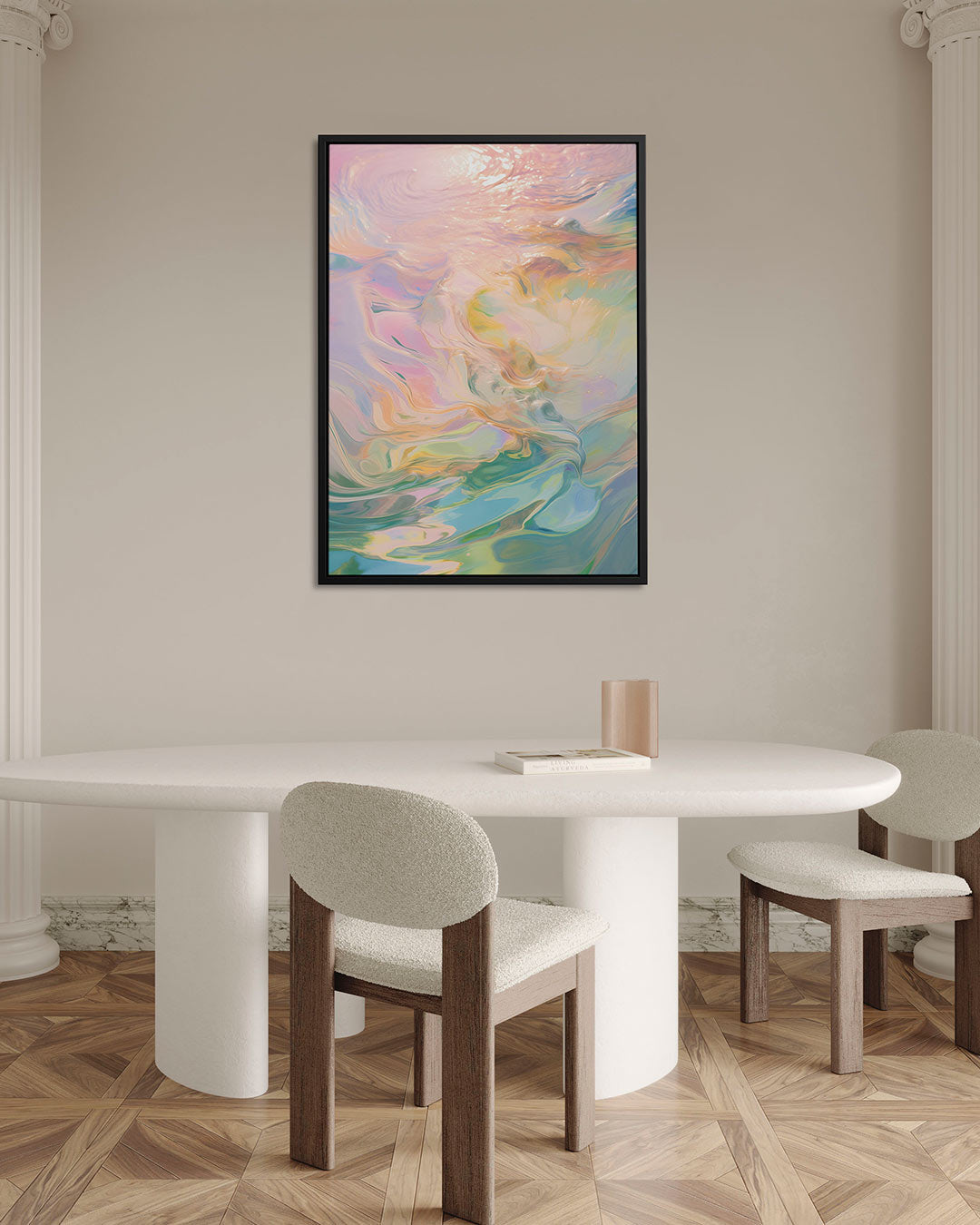 Vloeiende kleurencompositie – Editie 4 – alternatieve weergave van het kunstwerk