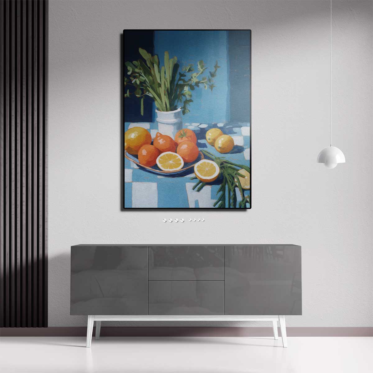 Frisse Citrussymfonie – canvas kunstwerk als wanddecoratie