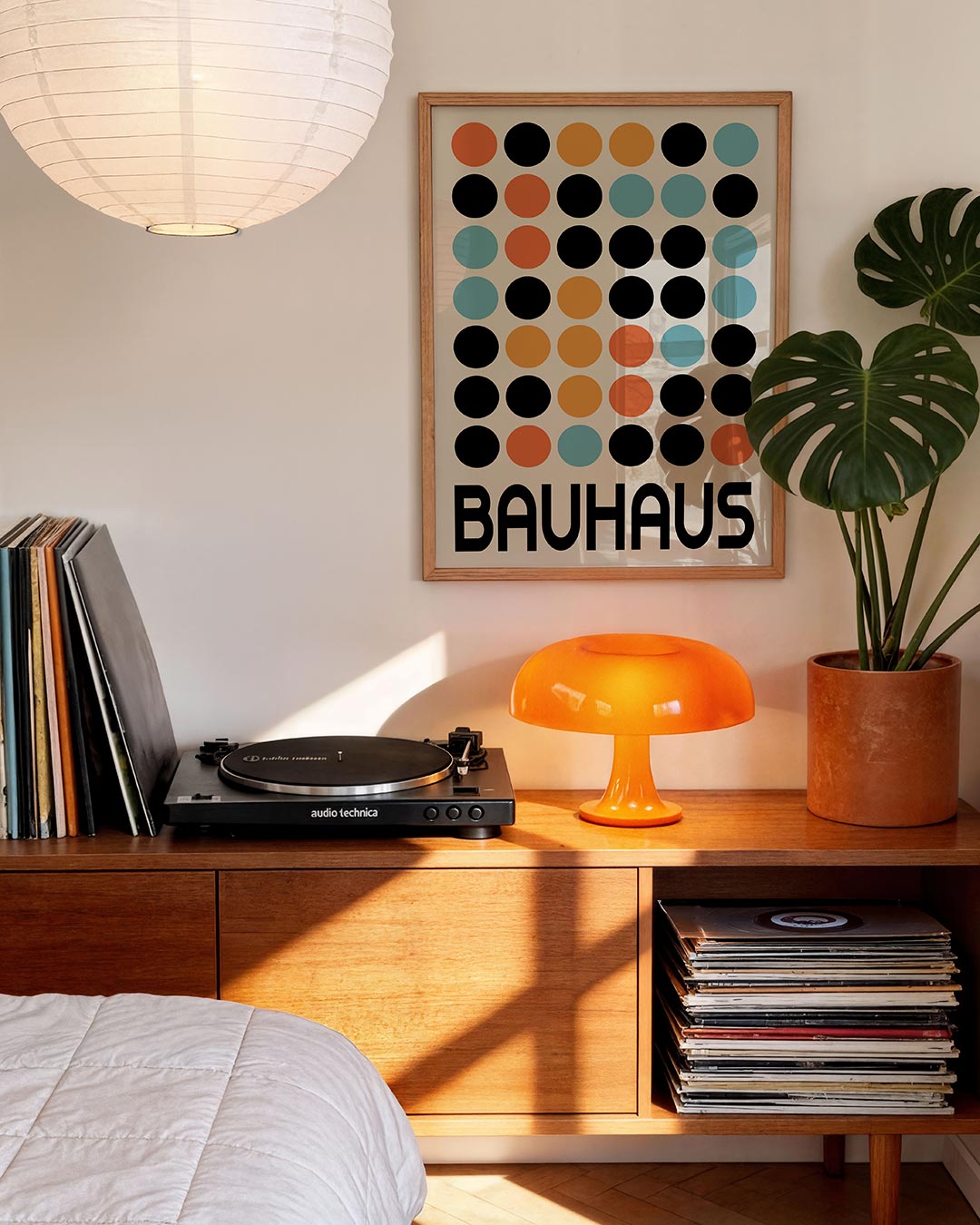 Ovale ritmiek – moderne Bauhaus wandkunst als poster