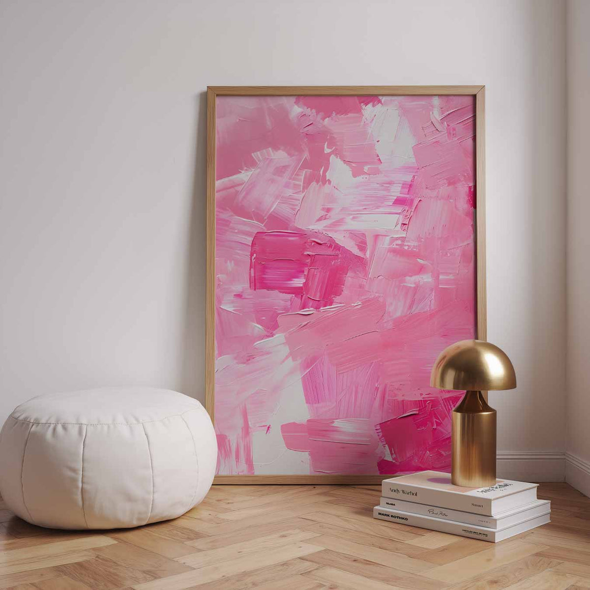 Romantische Roze Abstracte – urban poster in staand formaat