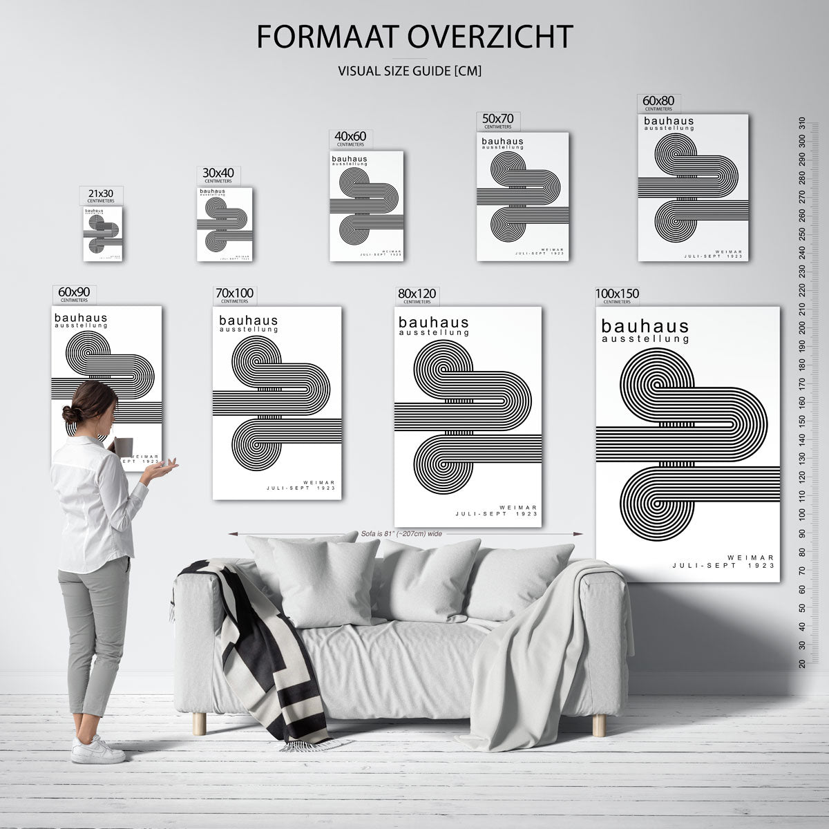 – geometrische poster in Bauhaus-stijl van WallArtistic
