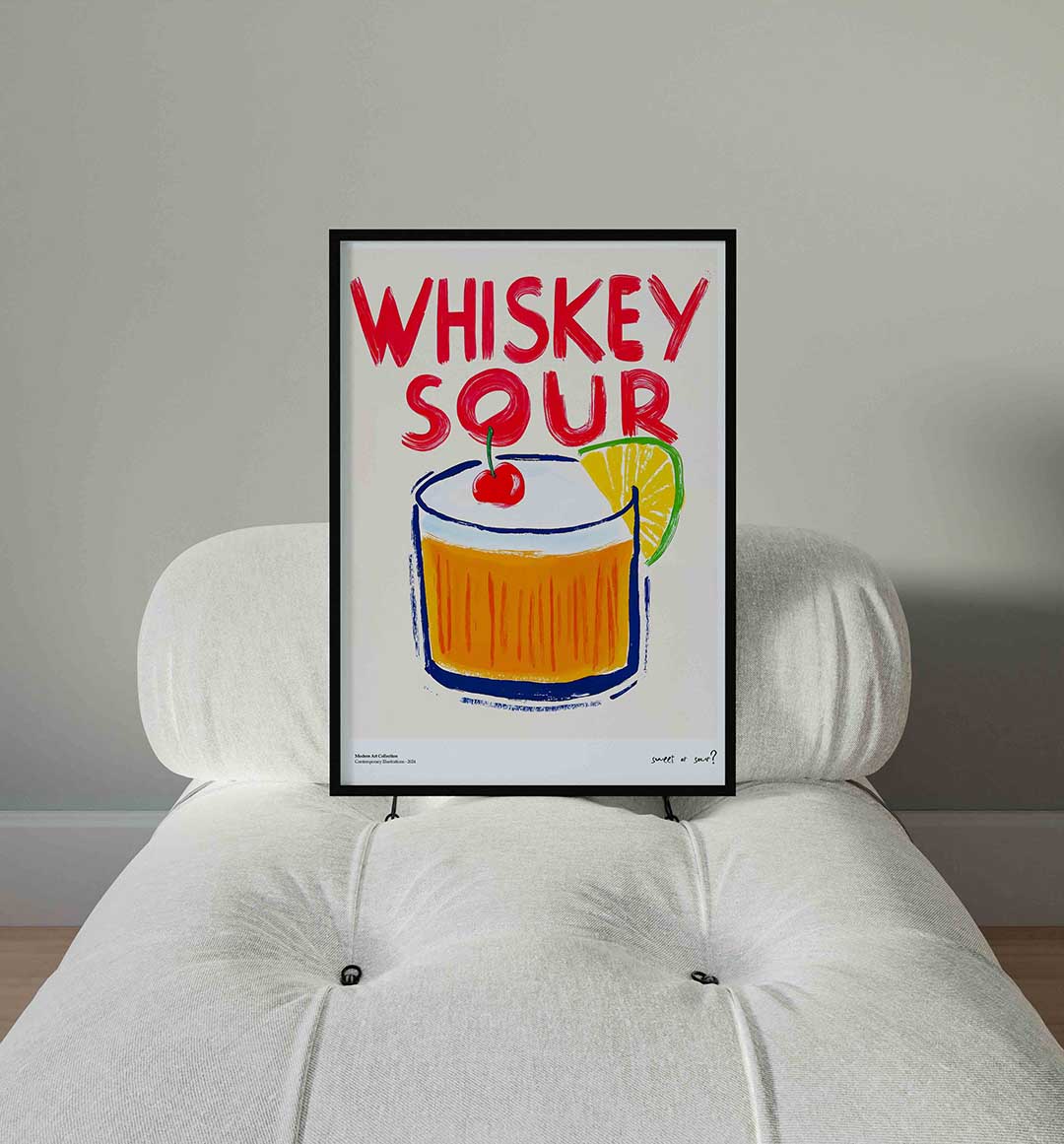 Whiskey sour – staande Pop Art wanddecoratie van WallArtistic