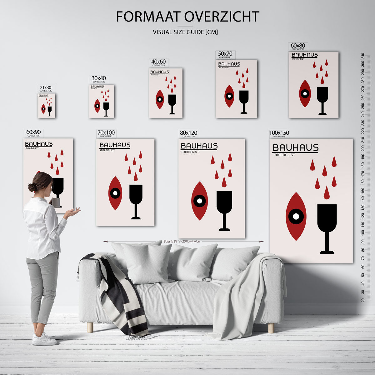 Vormen en vlaken – Bauhaus poster als geometrische wanddecoratie