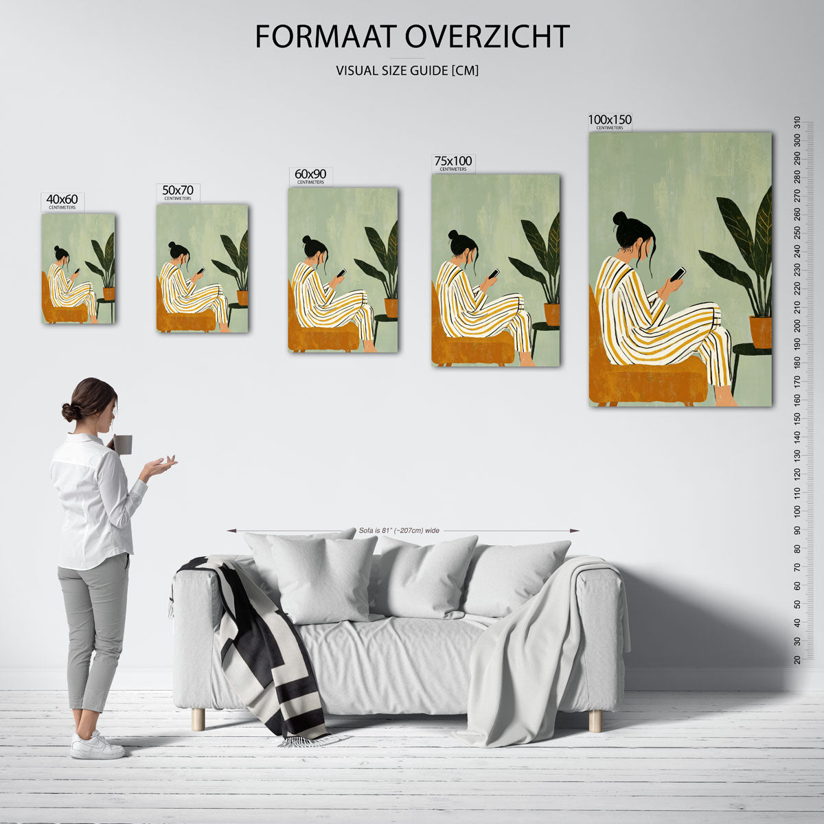 Rustige huiselijke scene – decoratief kunstwerk voor aan de muur