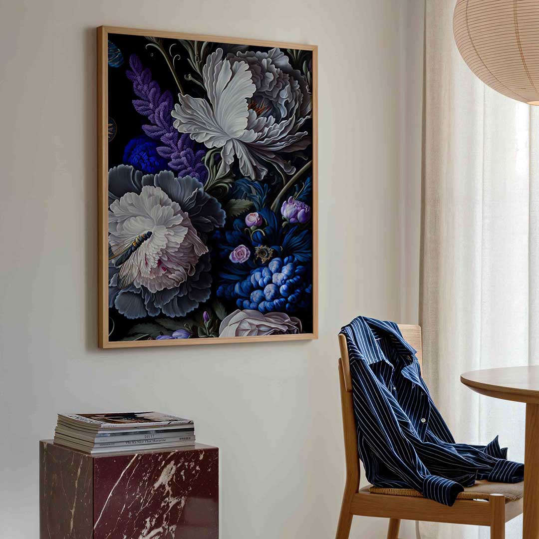 Bloemen en insecten – bloemen poster in staand formaat