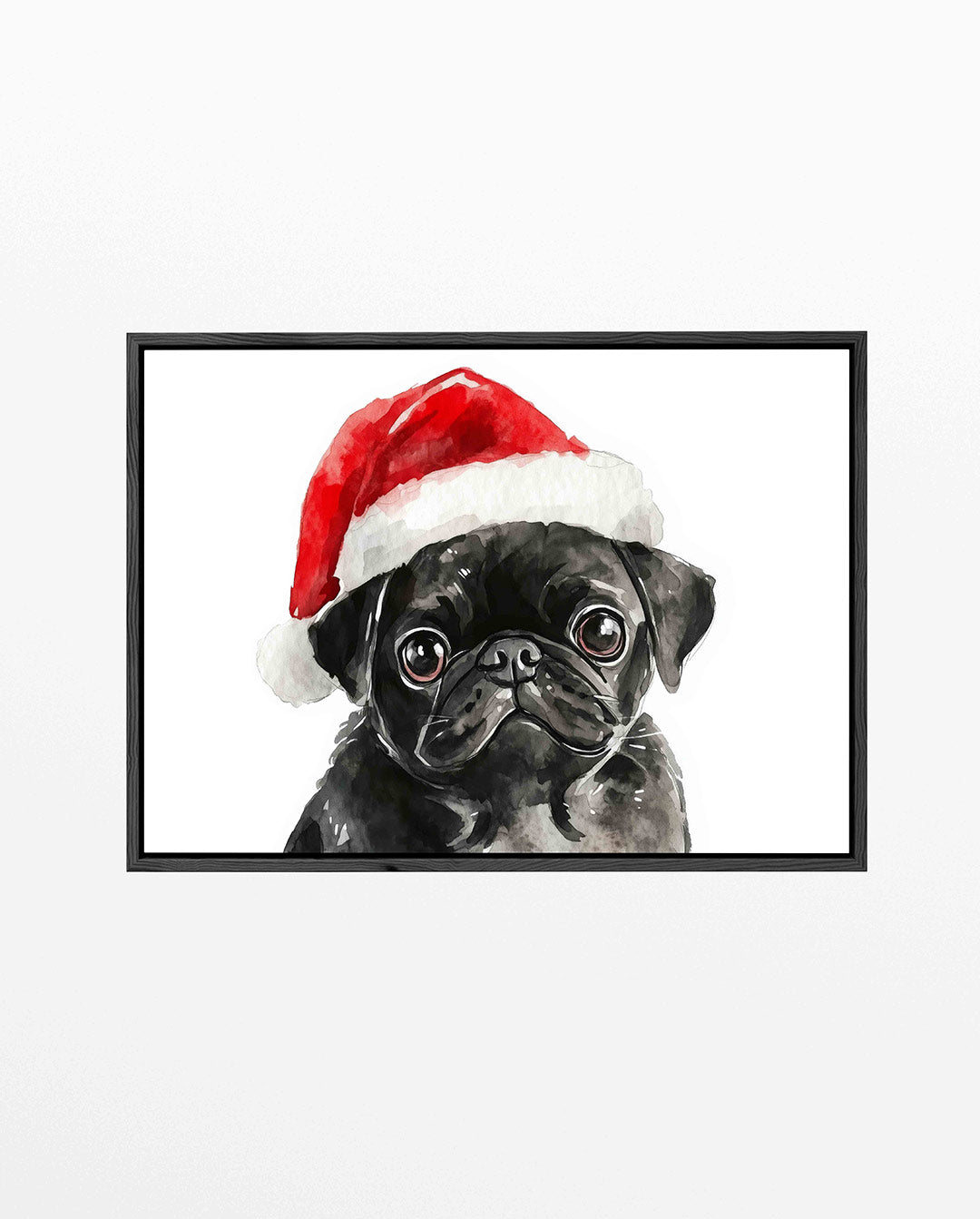 Hond met kerstmuts – liggend kinder kunstwerk