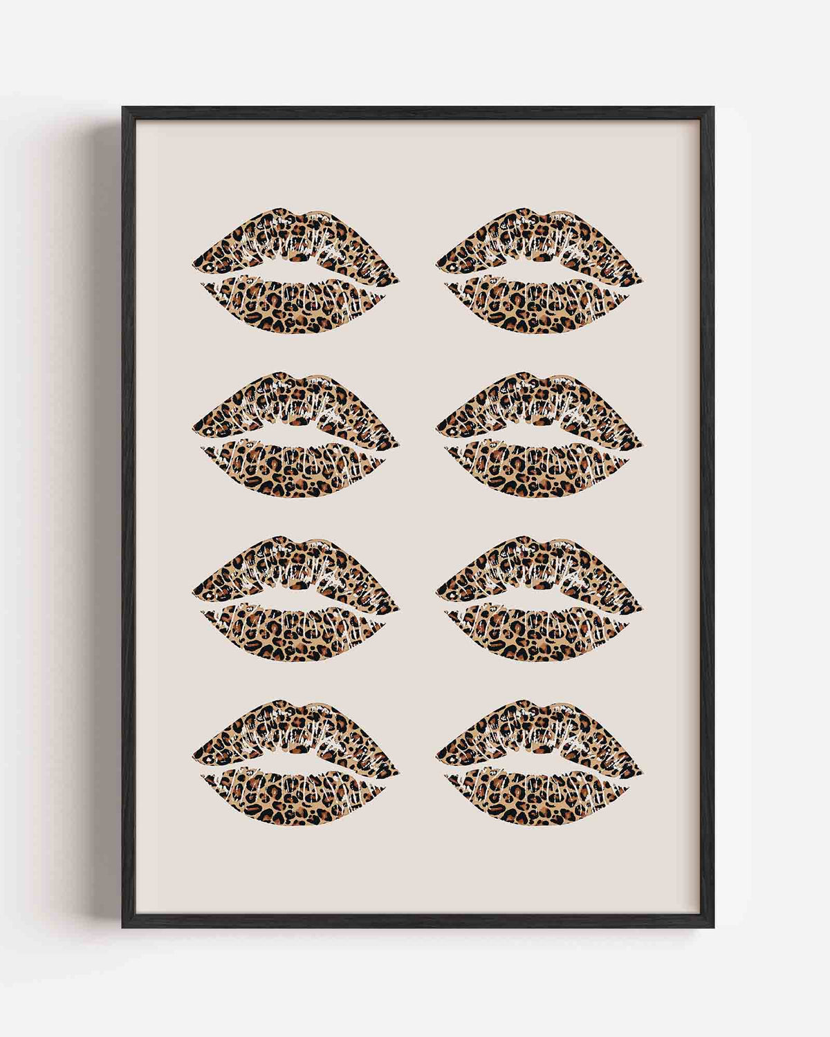 Luipaard lippen – Pop Art portret poster als wanddecoratie