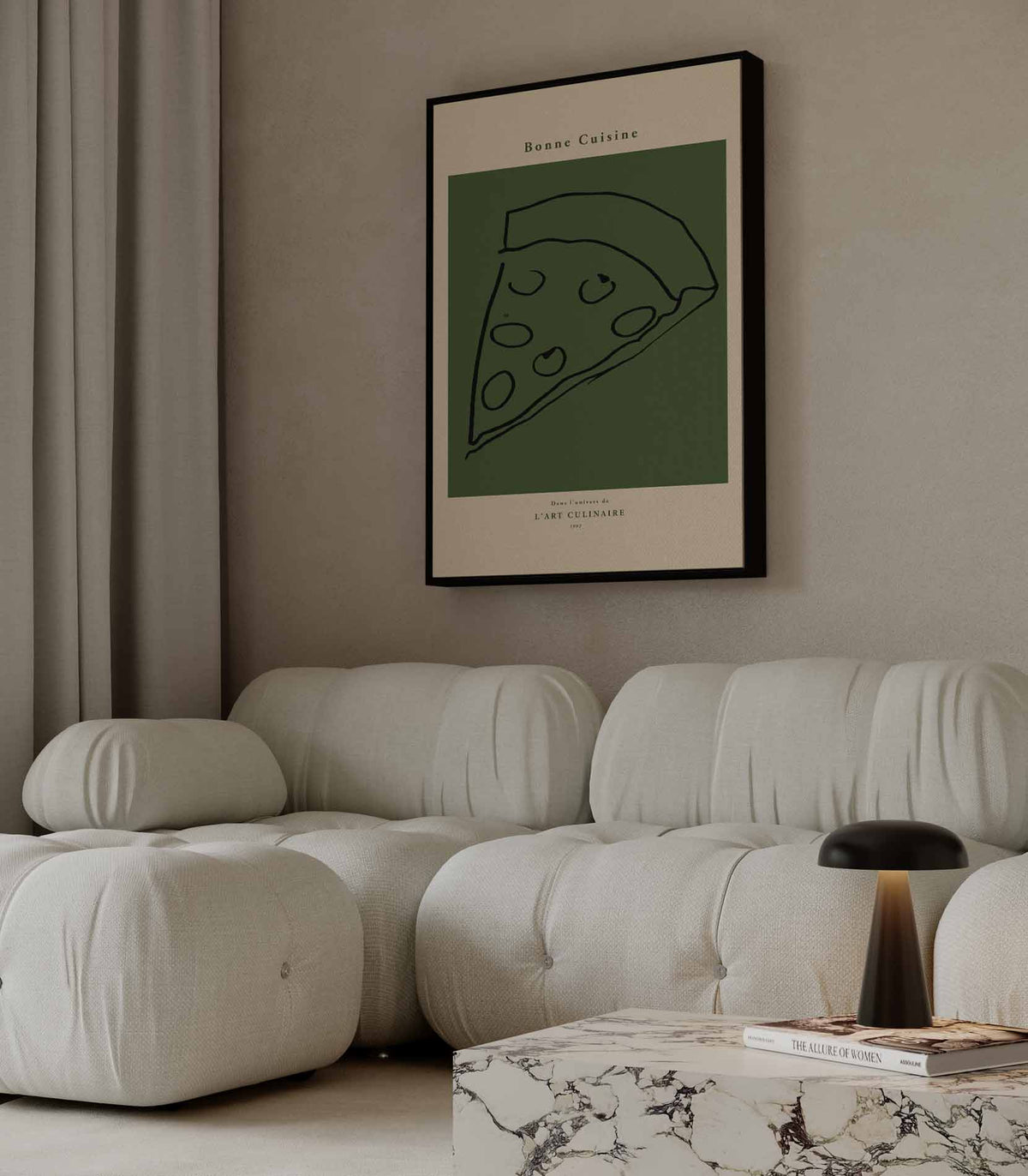 Simpele Pizza – canvas wanddecoratie in portret formaat