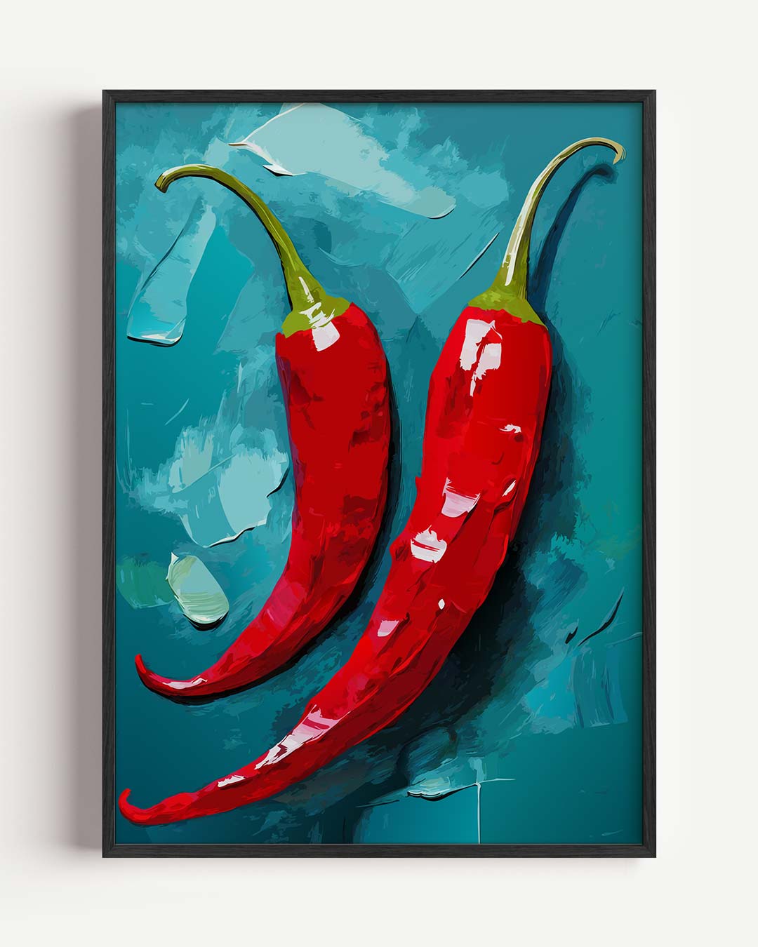 Spicy Pepper Art Print – keuken portret poster als wanddecoratie