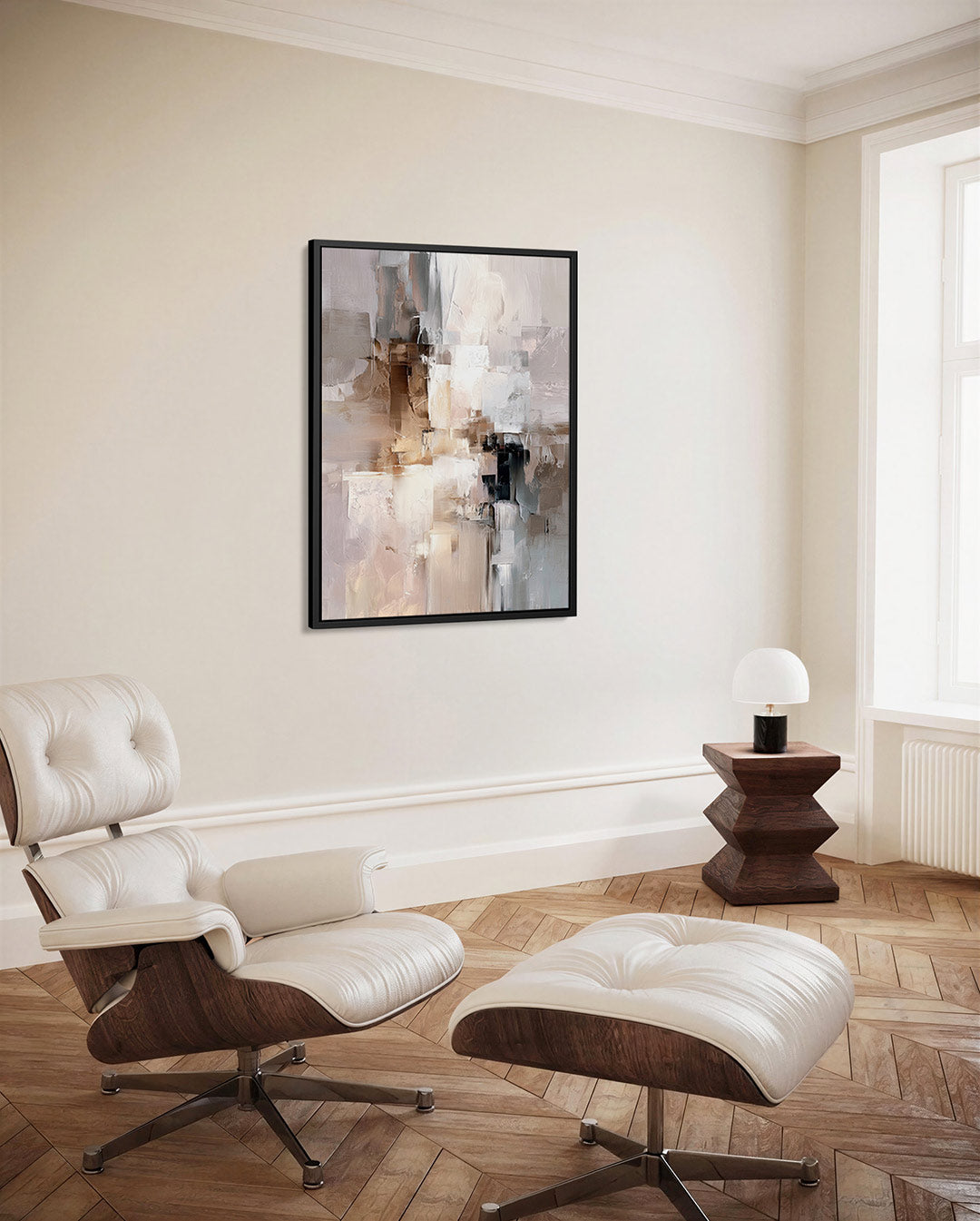 Gelaagde compositie – decoratief kunstwerk voor aan de muur