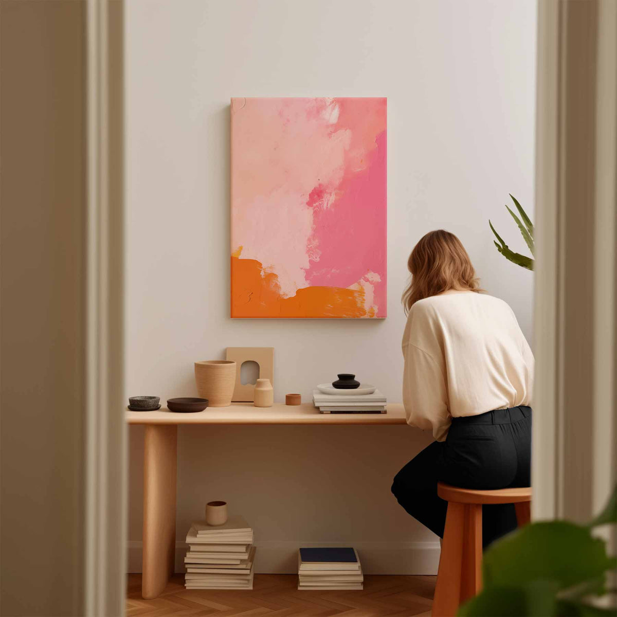 Vrolijke Kleurenexplosie – staande wandkunst voor woonkamer of interieur