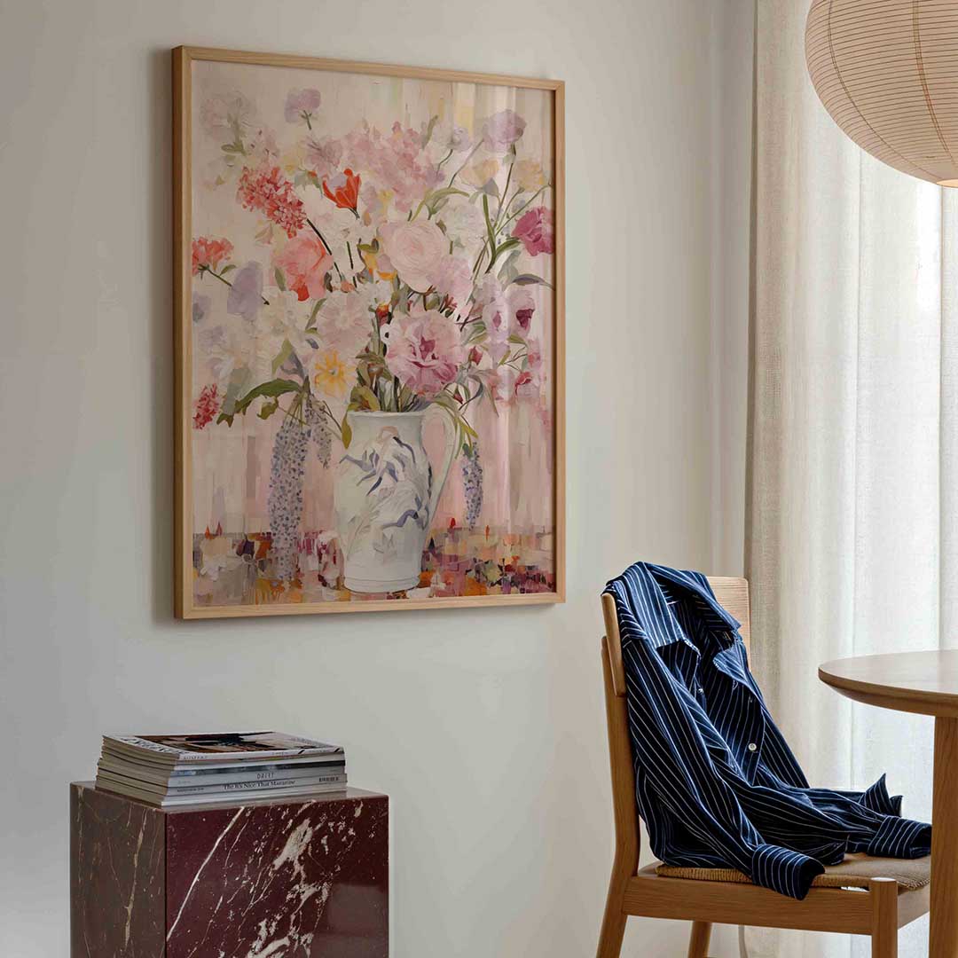 Bloemen in vaas – bloemen poster in staand formaat