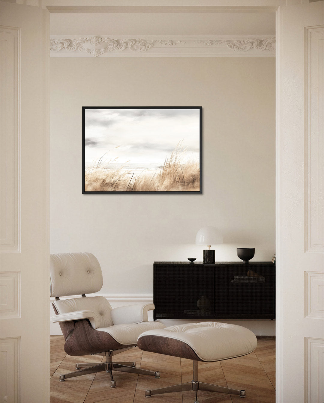 Zacht strandlandschap – liggende wanddecoratie