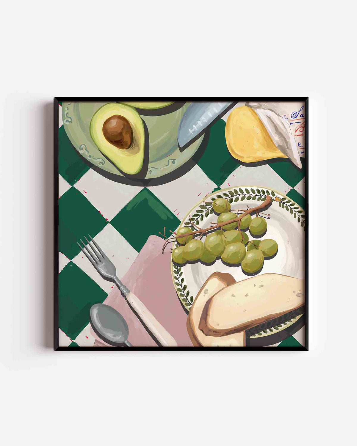 Ontbijt tafel – keuken vierkante poster als wanddecoratie