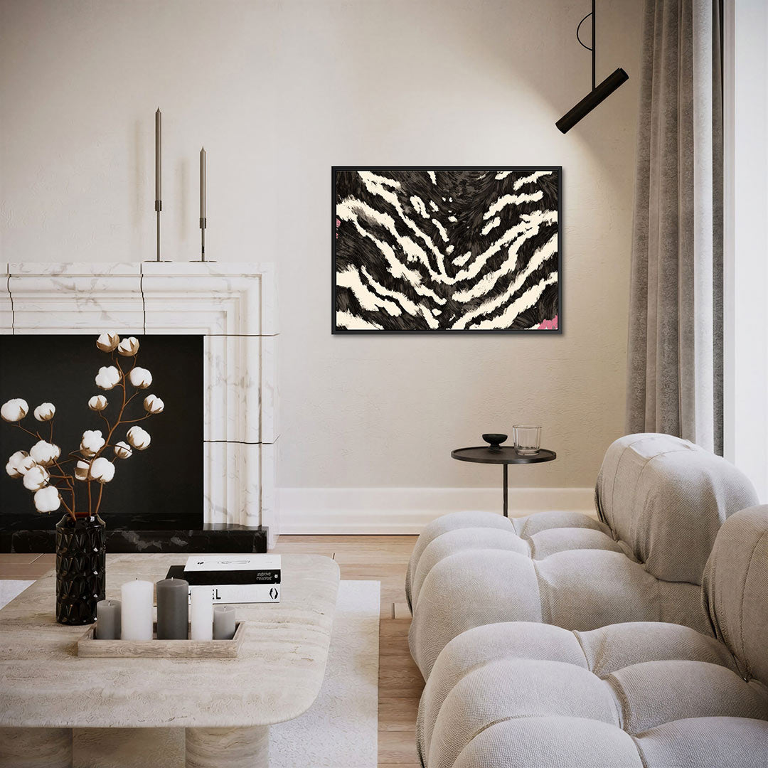 Dynamische strepen – Jungle kunstwerk – liggende wanddecoratie