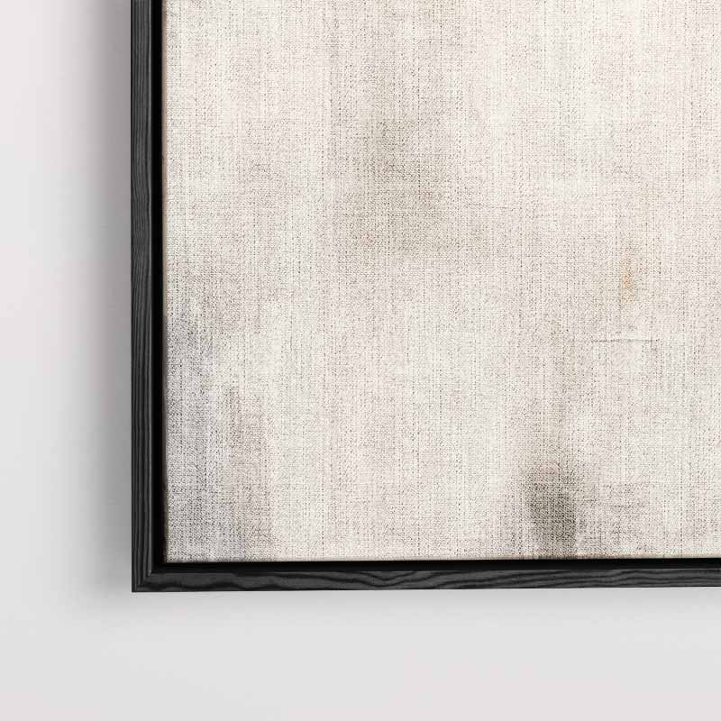 Subtiele Abstractie in Neutrale Tint – staand kunstwerk voor modern interieur
