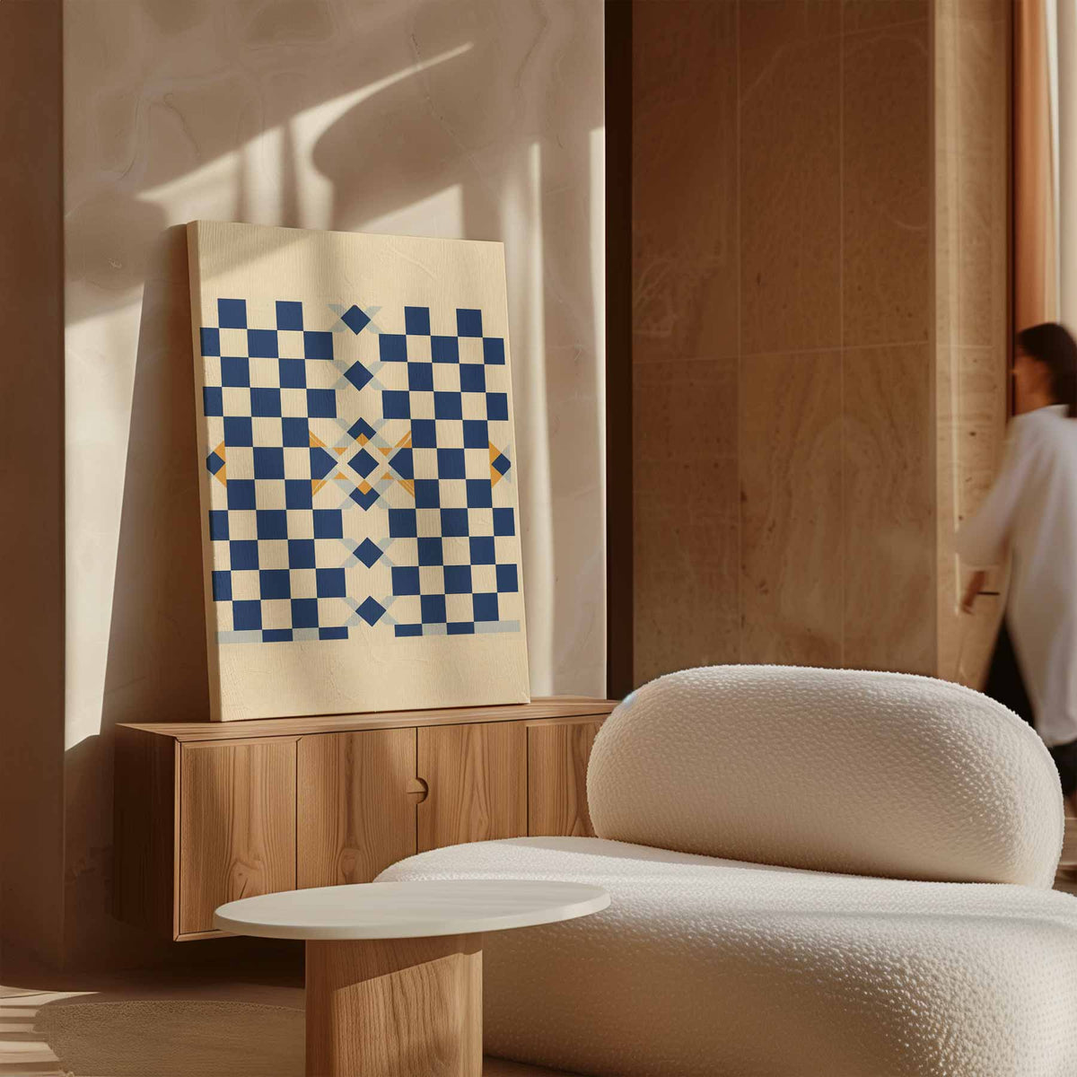 Geometrisch Schaduwspel – dibond kunstwerk als wanddecoratie