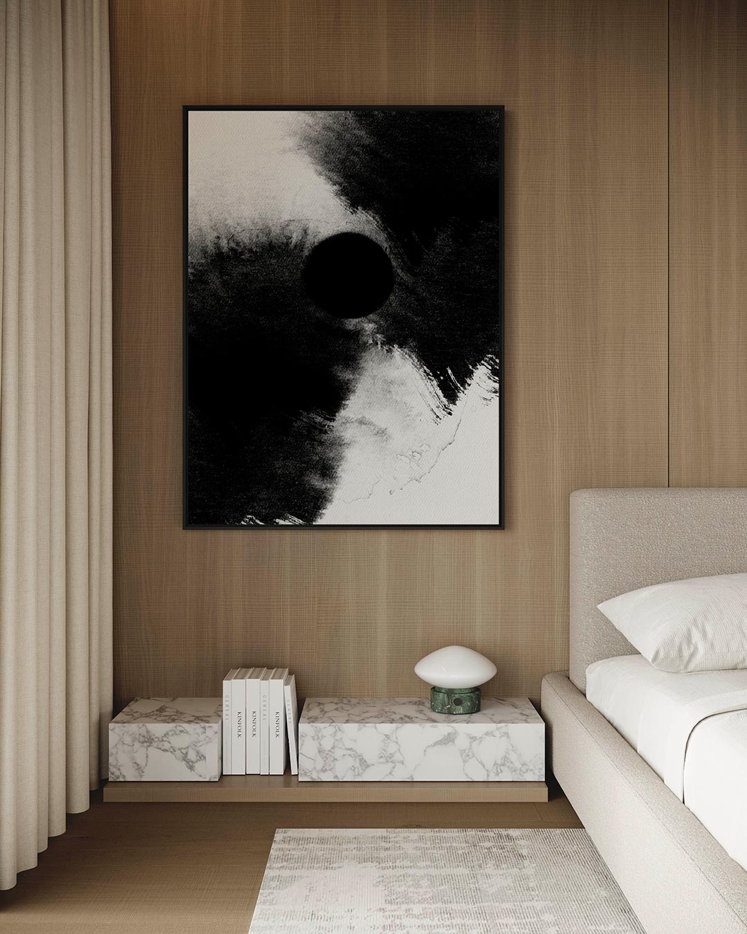 Dynamische vormen – staand wanddecoratie kunstwerk