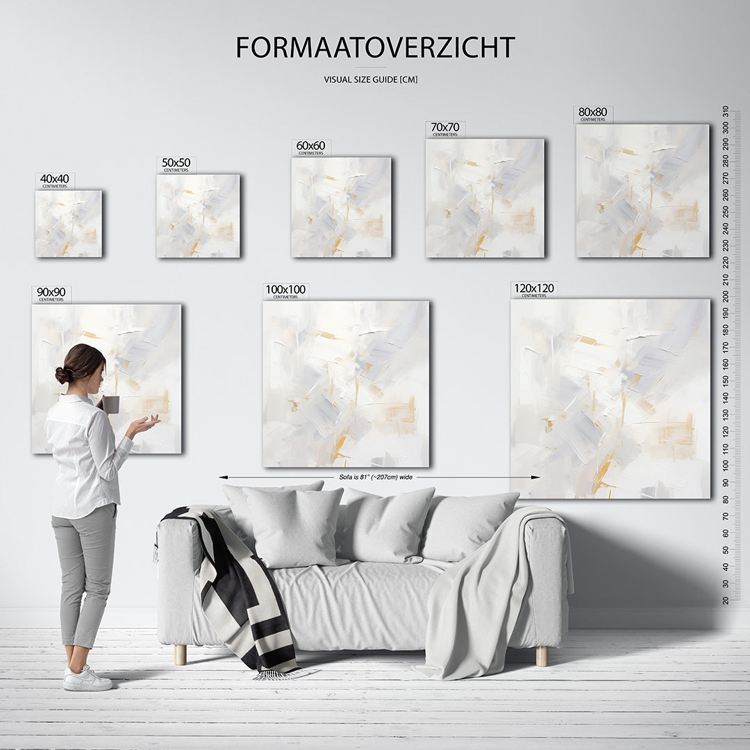 Lichte vegen compositie kunstwerk – materiaalweergave – dit werk toont een dynamisch spel van lichte vegen en subtiele