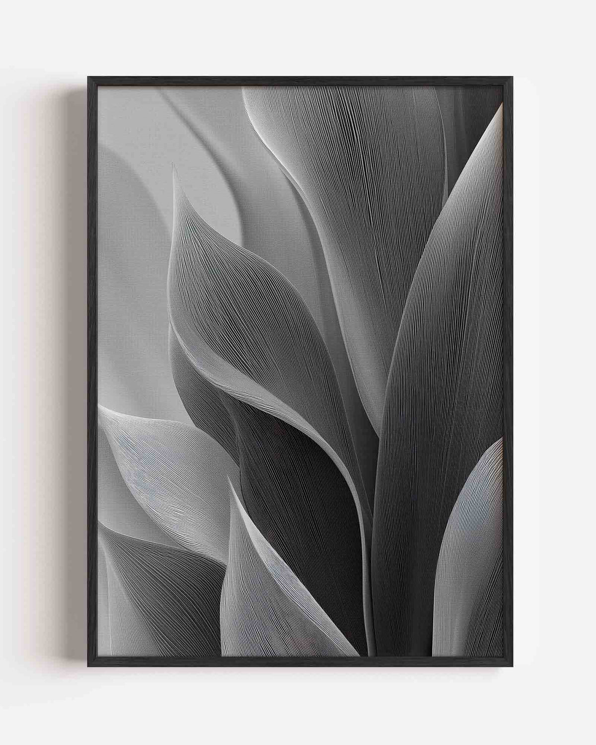 Abstracte bladvormen – abstracte portret poster als wanddecoratie