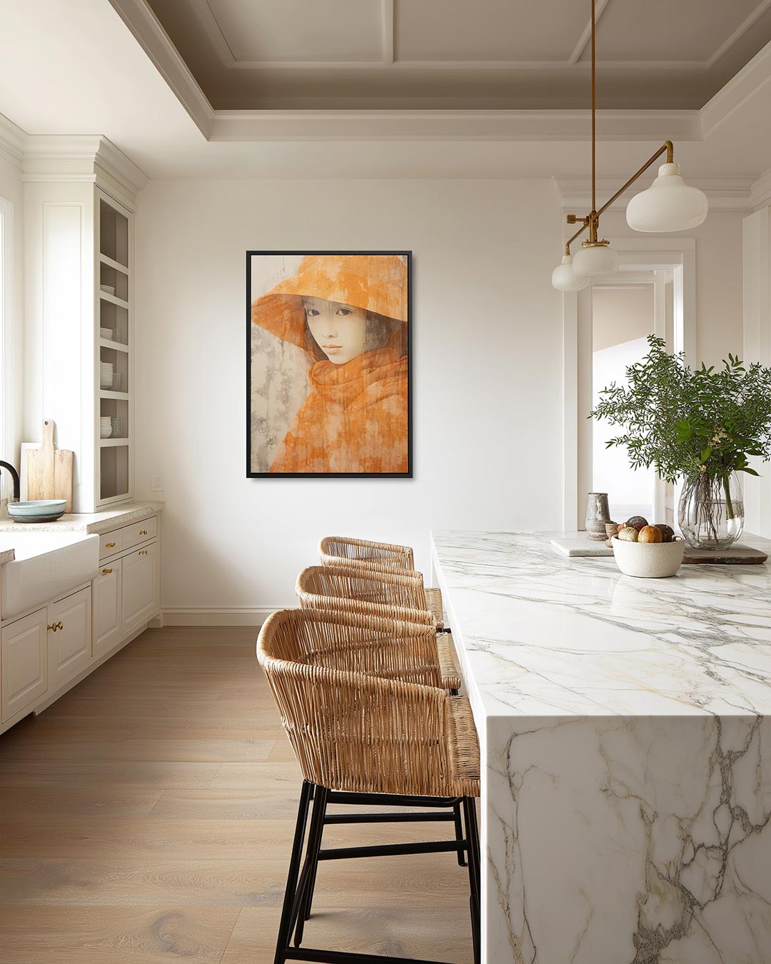 Portret compositie – moderne staande wandkunst