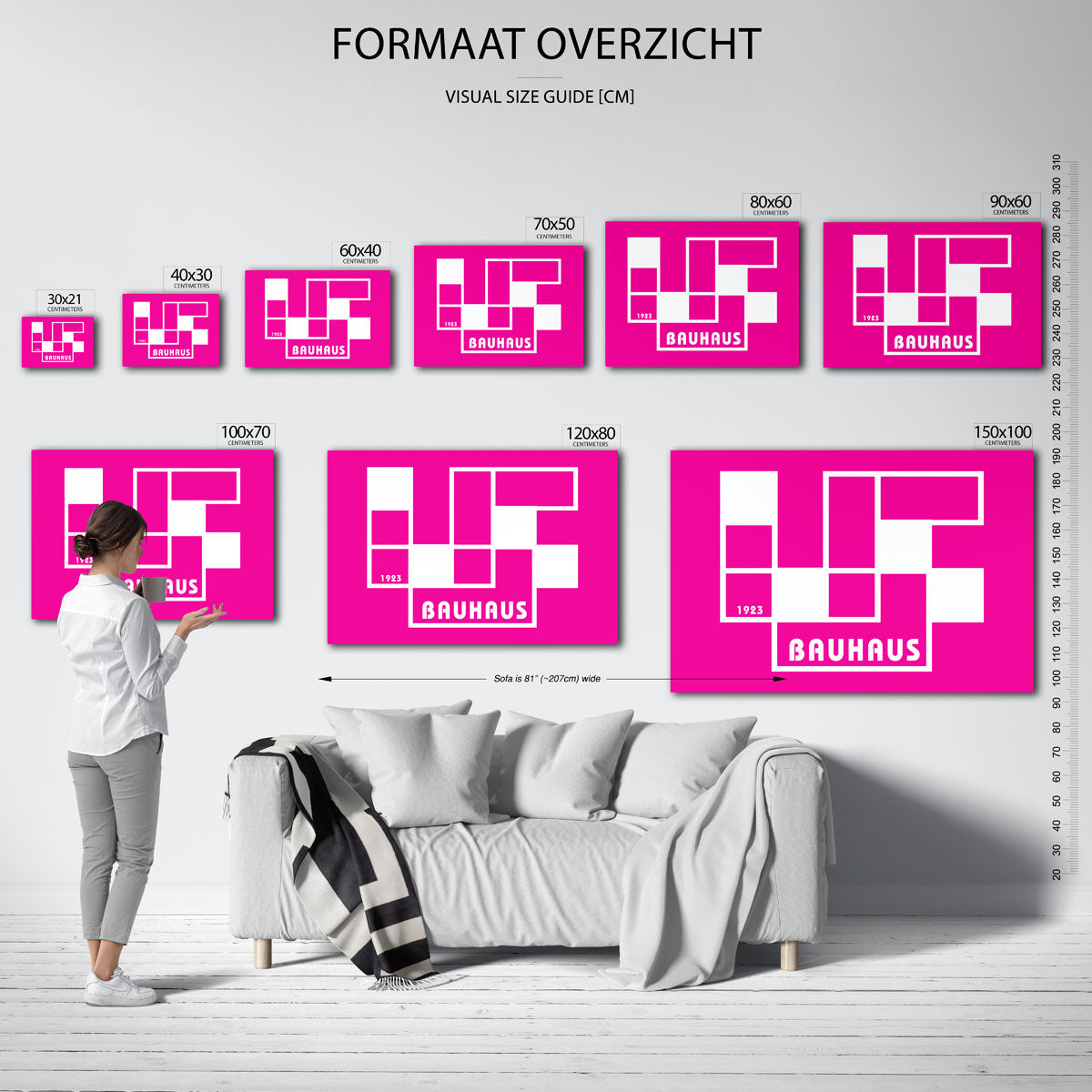 Abstracte – Bauhaus poster als geometrische wanddecoratie