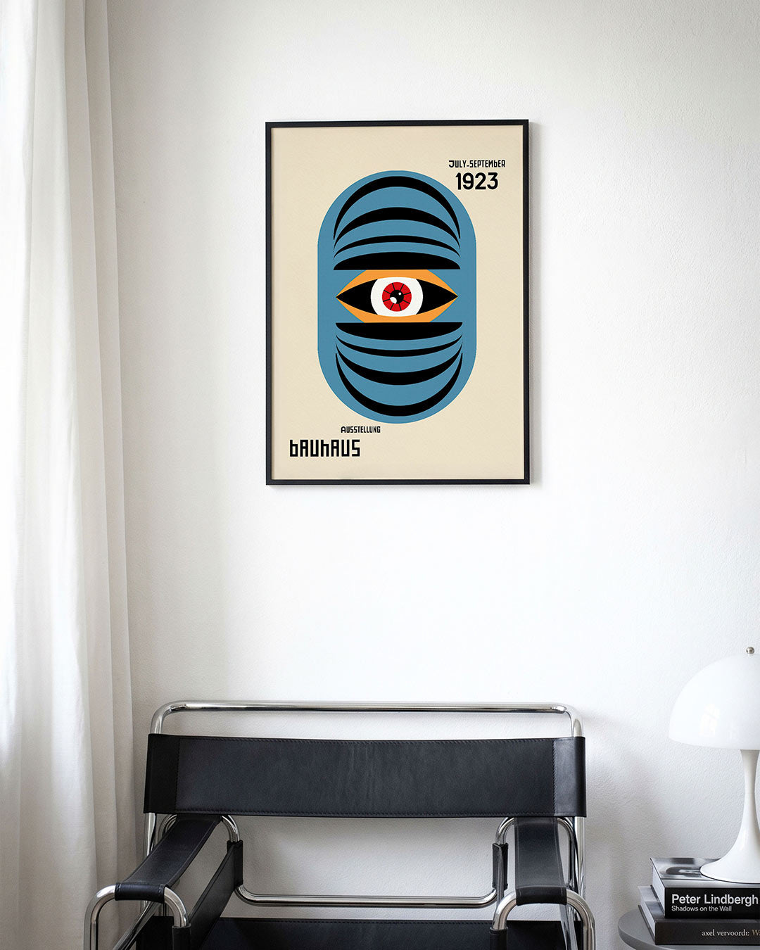 Oogvorm en lijnen – moderne Bauhaus wandkunst als poster