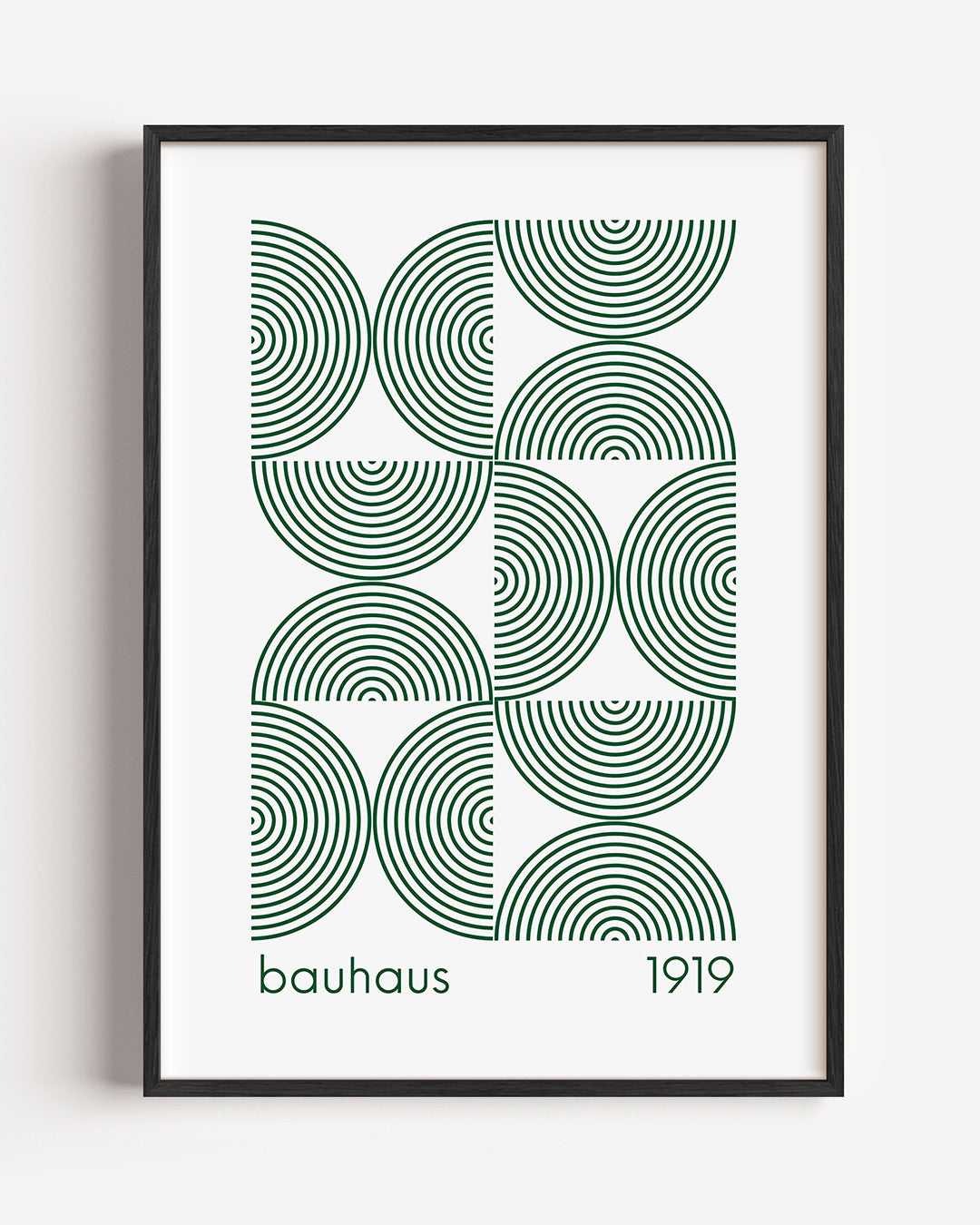 Cirkelpatronen – staande Bauhaus poster als wanddecoratie